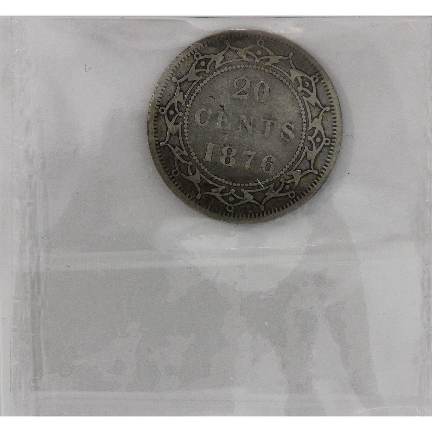 1876H Newfoundland 20-cents ICCS Certified VF-20