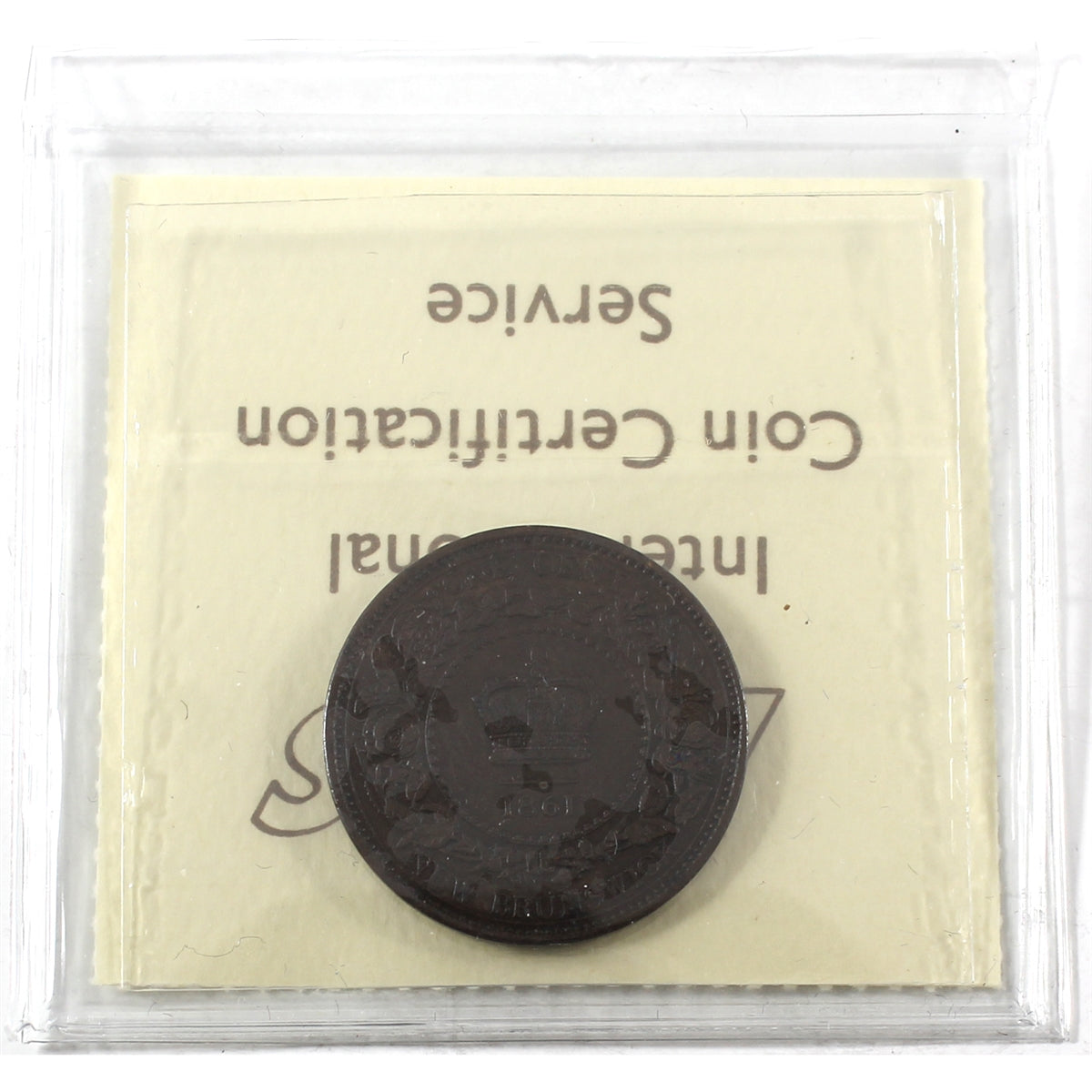 1861 New Brunswick 1-cent ICCS Certified EF40