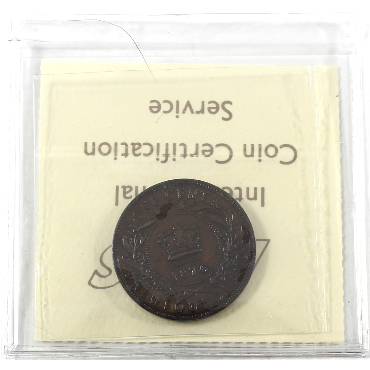 1876H Newfoundland 1-cent ICCS Certified VF30