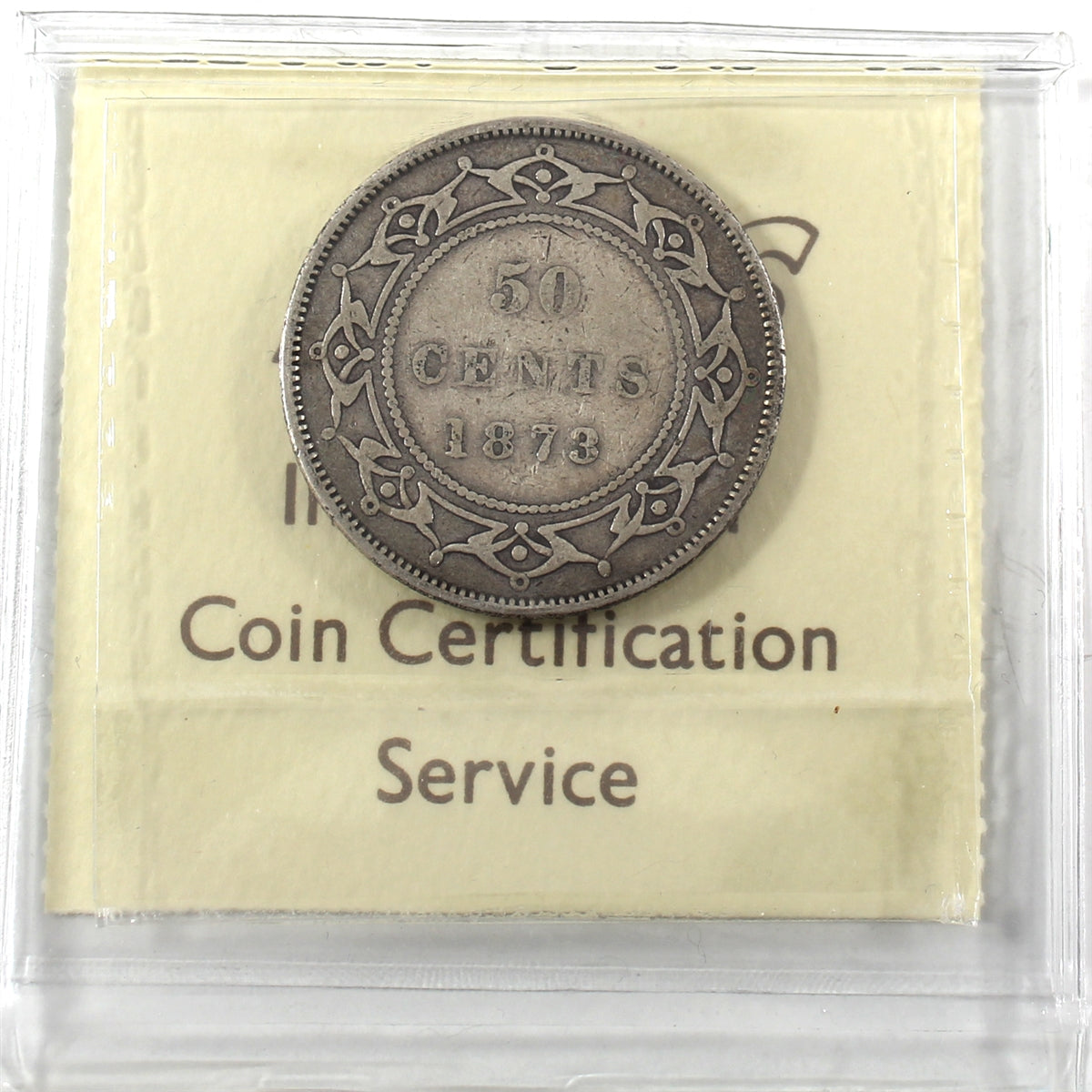 1873 Newfoundland 50-cents ICCS Certified VG8
