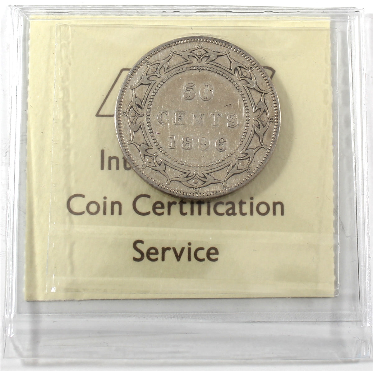1896 Obv. 1 Newfoundland 50-cents ICCS Certified F15