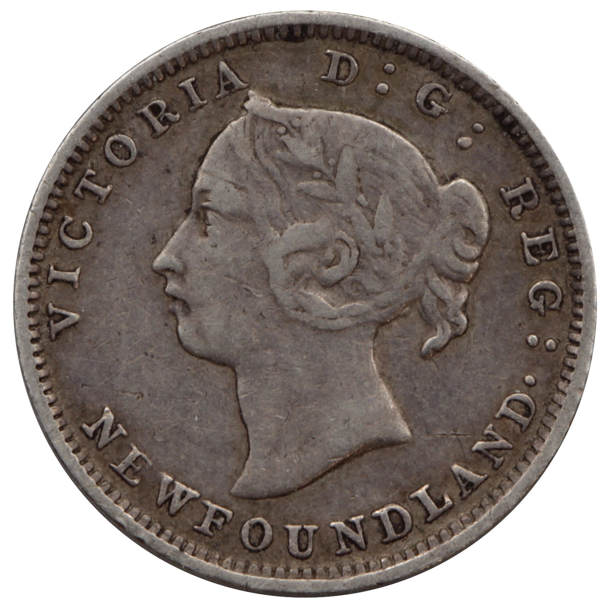 1890 Newfoundland 5-cents Very Fine (VF20) $