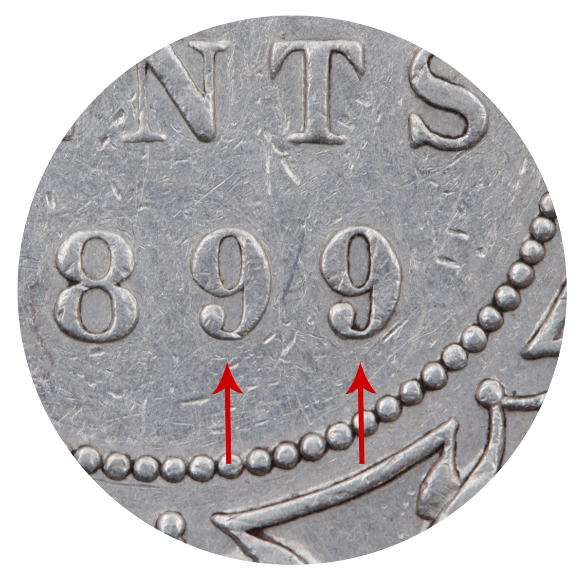 1899 Narrow 99's Newfoundland 50-cents VF-EF (VF30) $