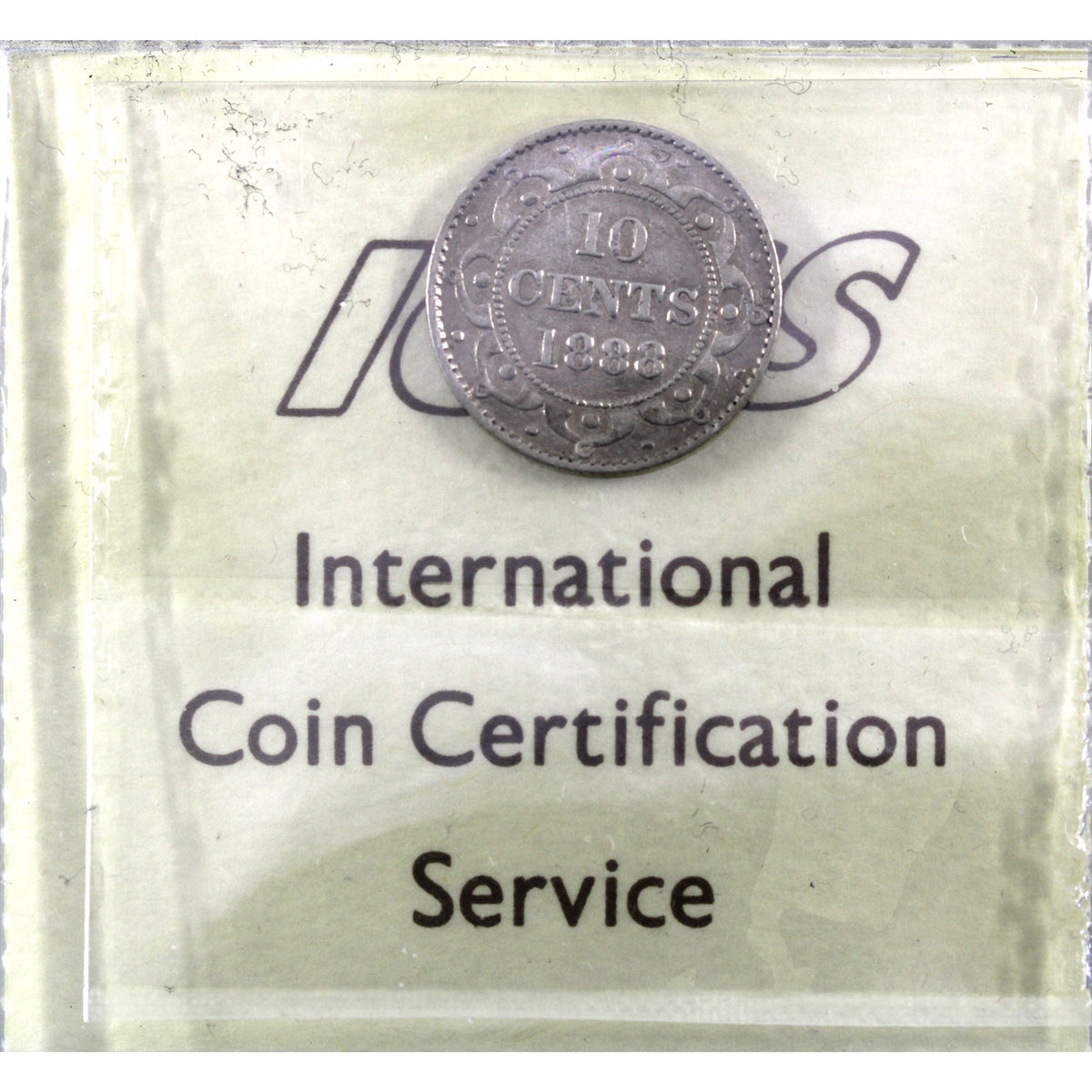 1888 Newfoundland 10-cents ICCS Certified VG10