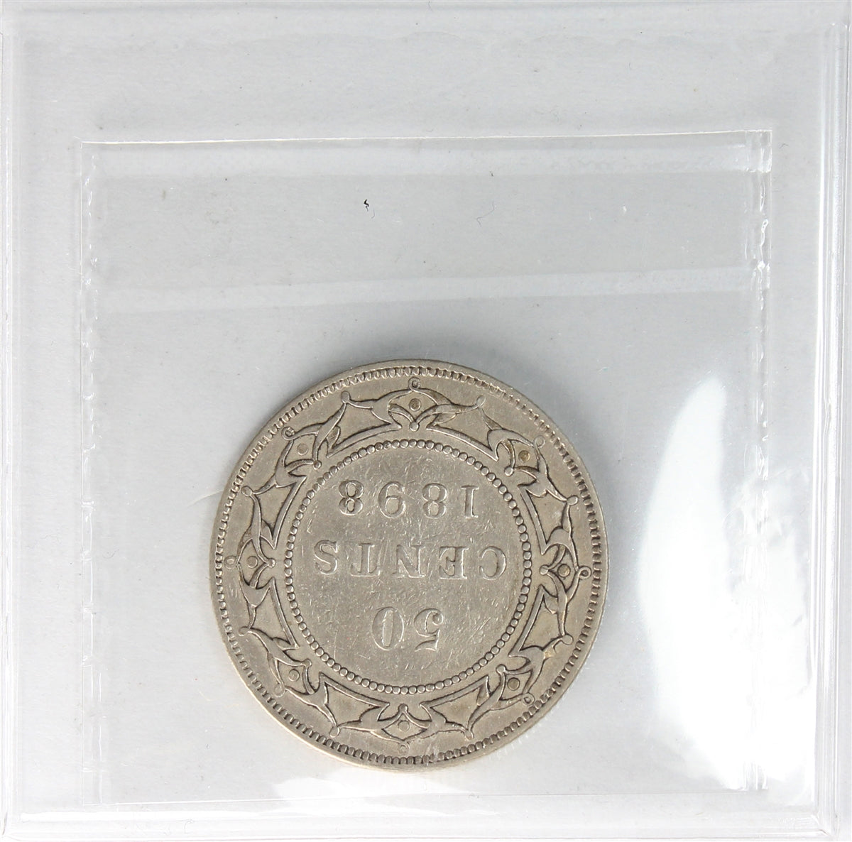 1898 Obv.1 Large W Newfoundland 50-cents ICCS Certified VF20