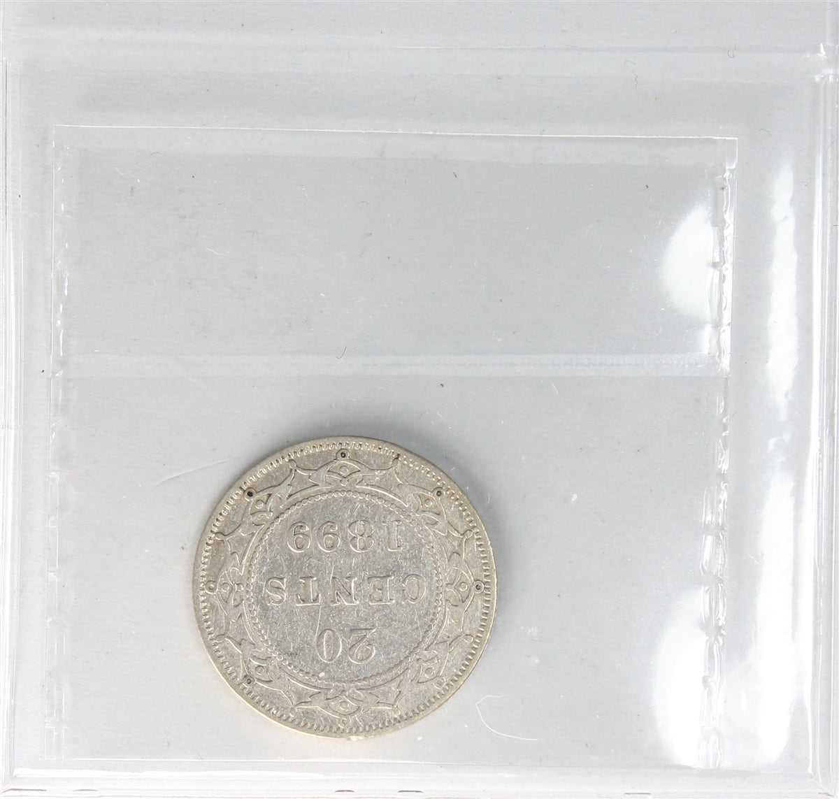 1899 Hook 9's Newfoundland 20-cents ICCS Certified VF-20