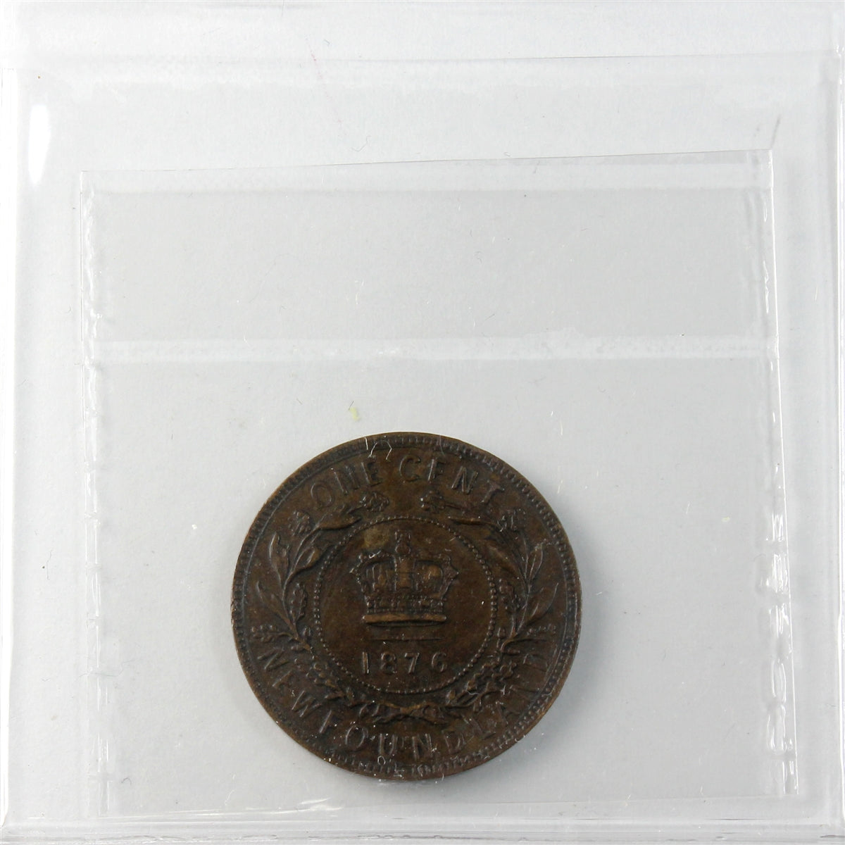 1876H Newfoundland 1-cent ICCS Certified EF45