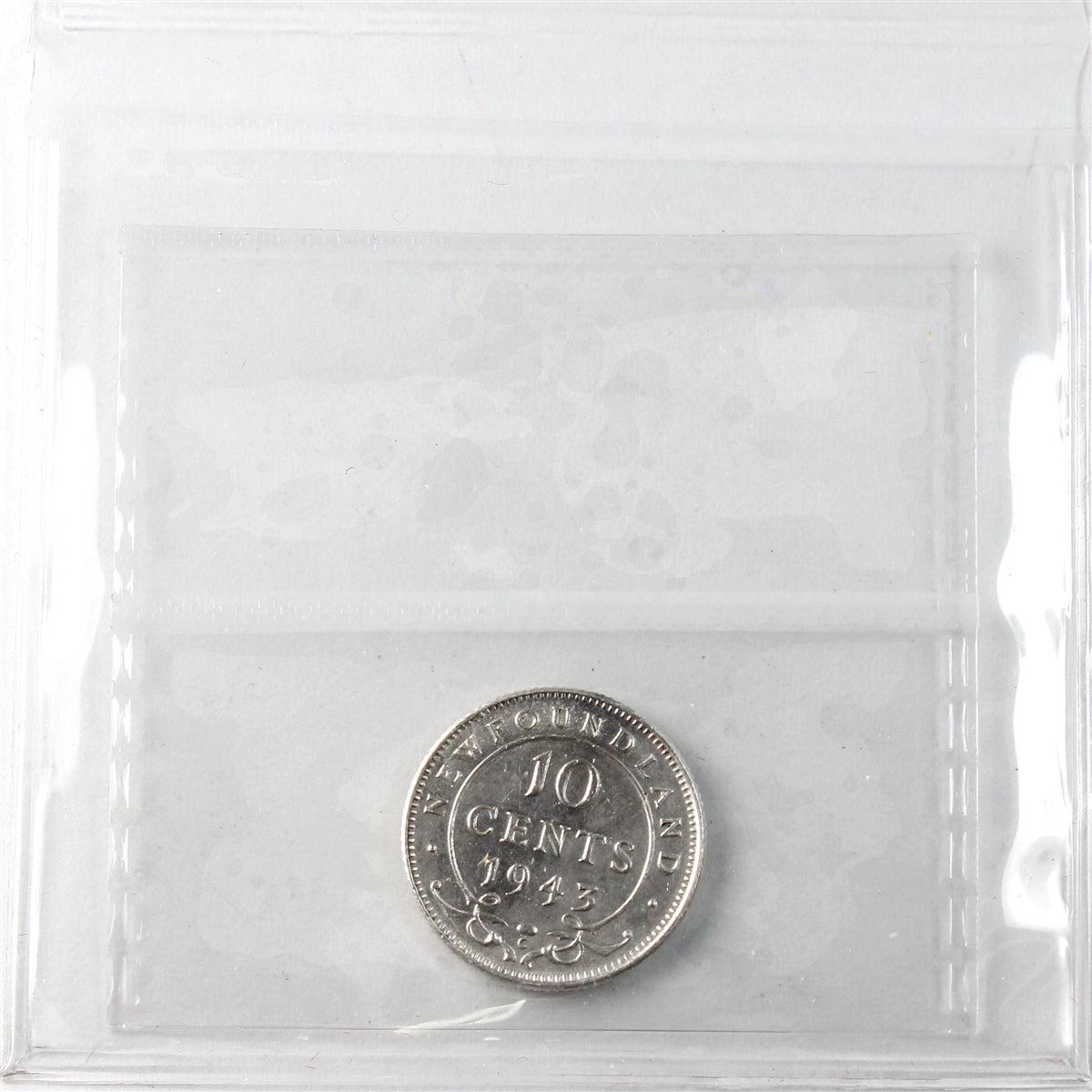 1943C Newfoundland 10-cents ICCS Certified AU50