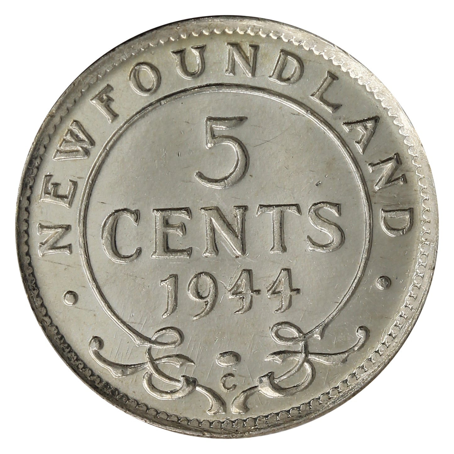 1944C Newfoundland 5-cents UNC+ (MS-62) $