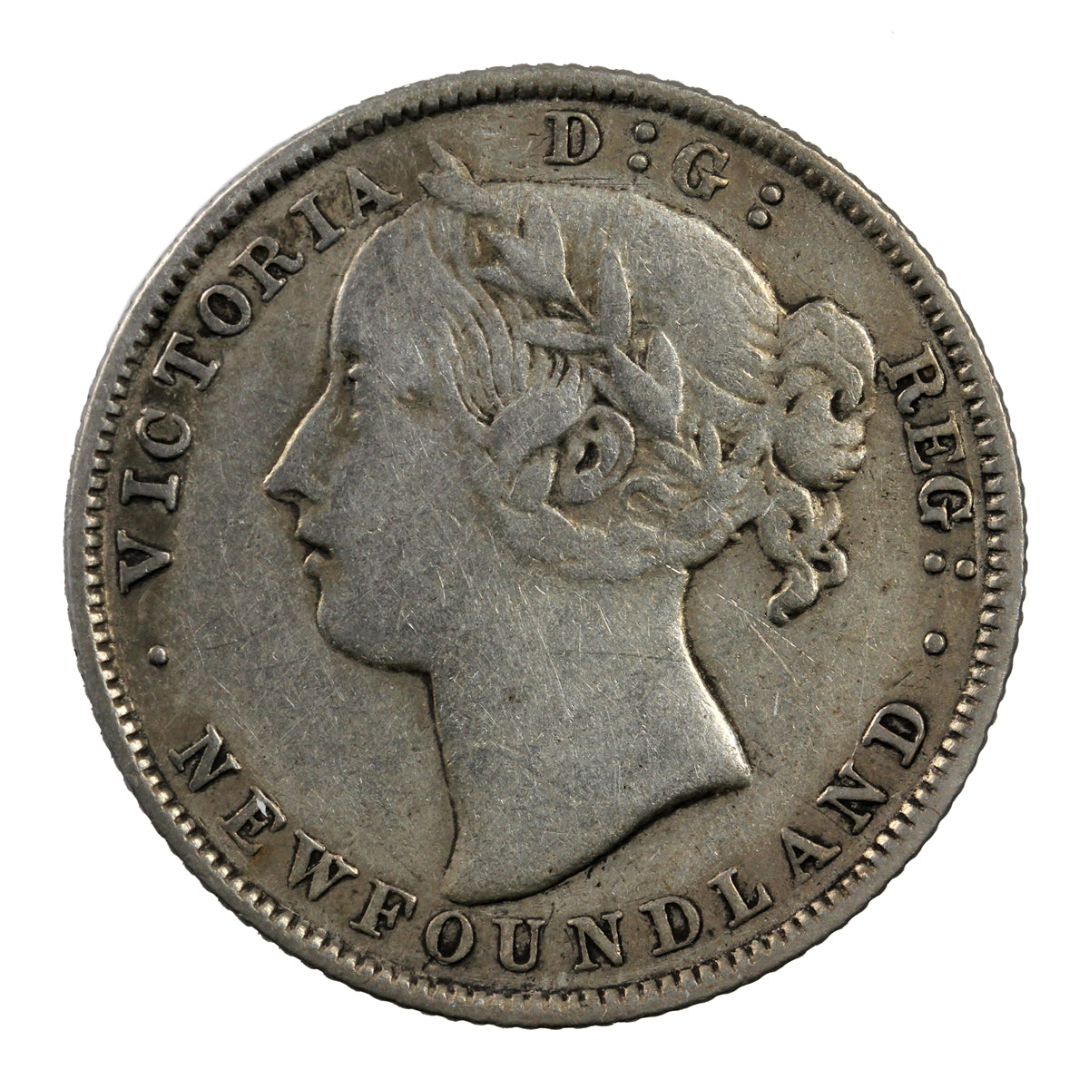 1881 Newfoundland 20-cents Very Fine (VF20) $
