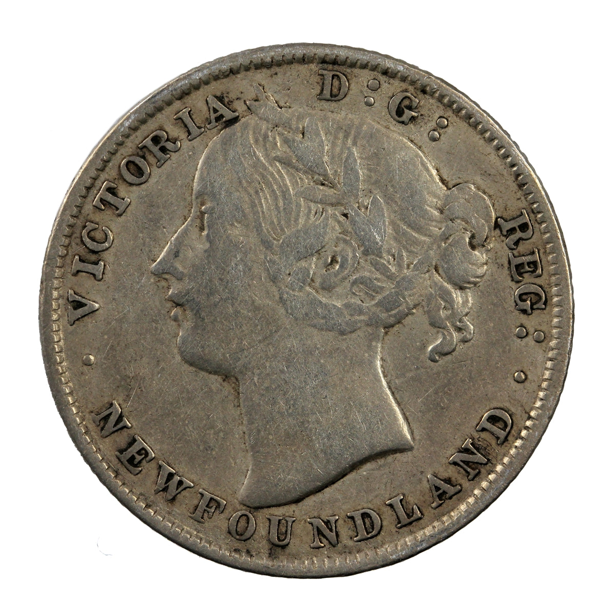 1885 Newfoundland 20-cents Very Fine (VF20) $