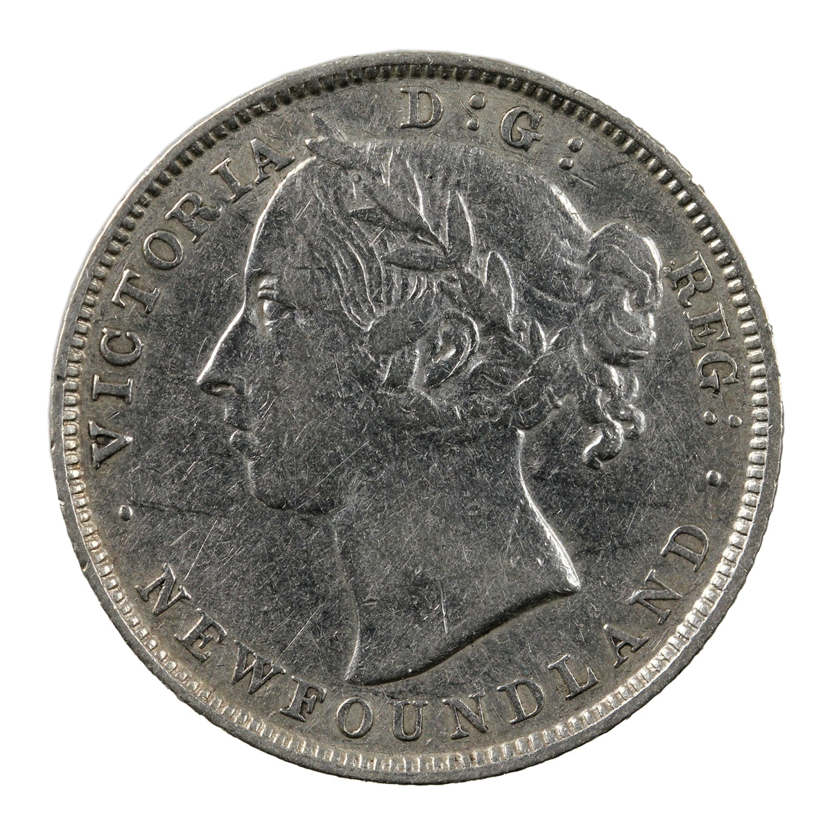 1896 Small 96 Newfoundland 20-cents VF-EF (VF30) $
