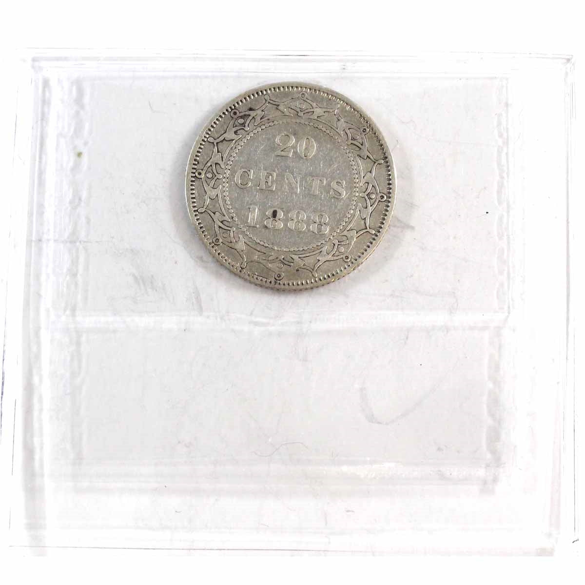 1888 Newfoundland 20-cents ICCS Certified VF20