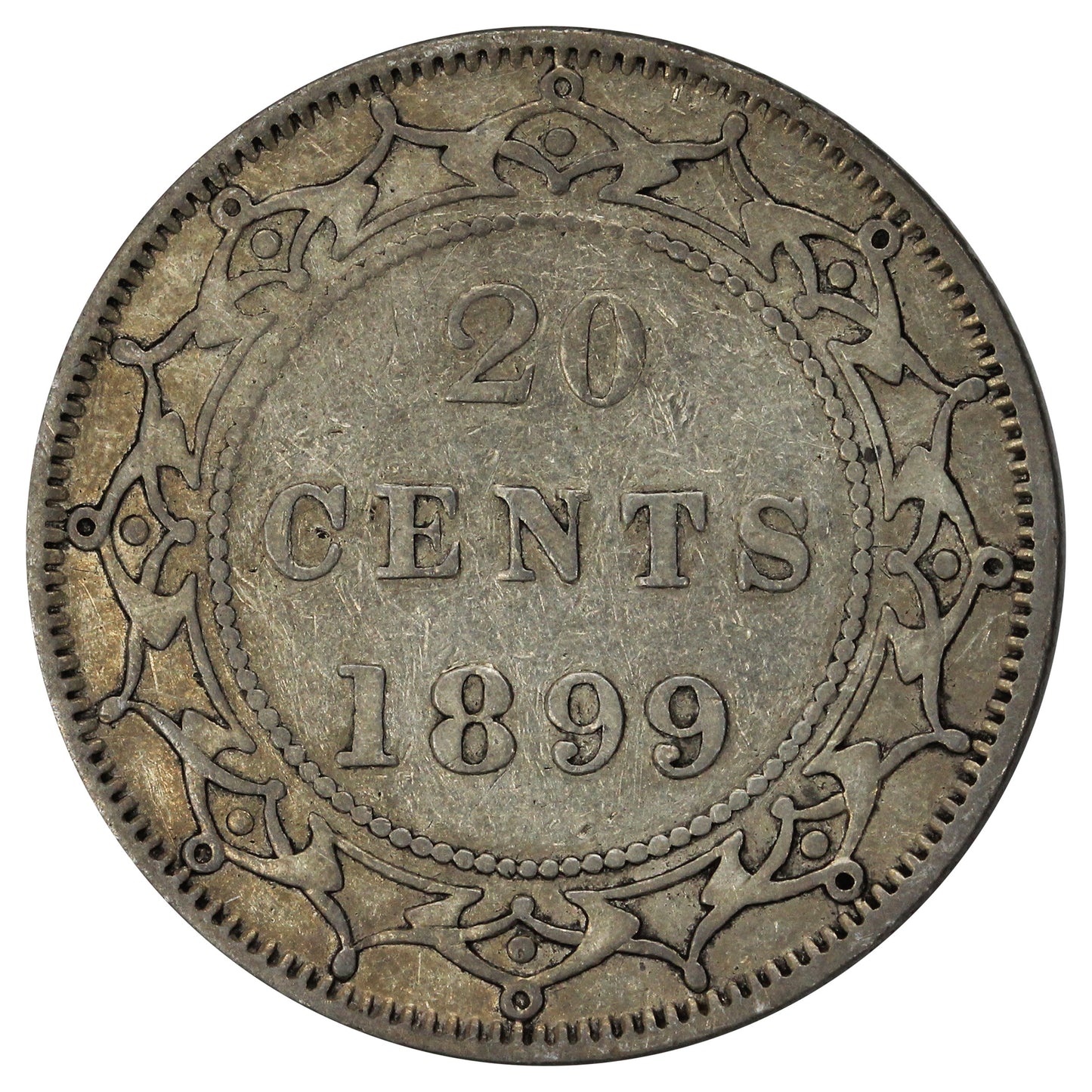 1899 Hook 99 Newfoundland 20-cents Very Fine (VF-20) $