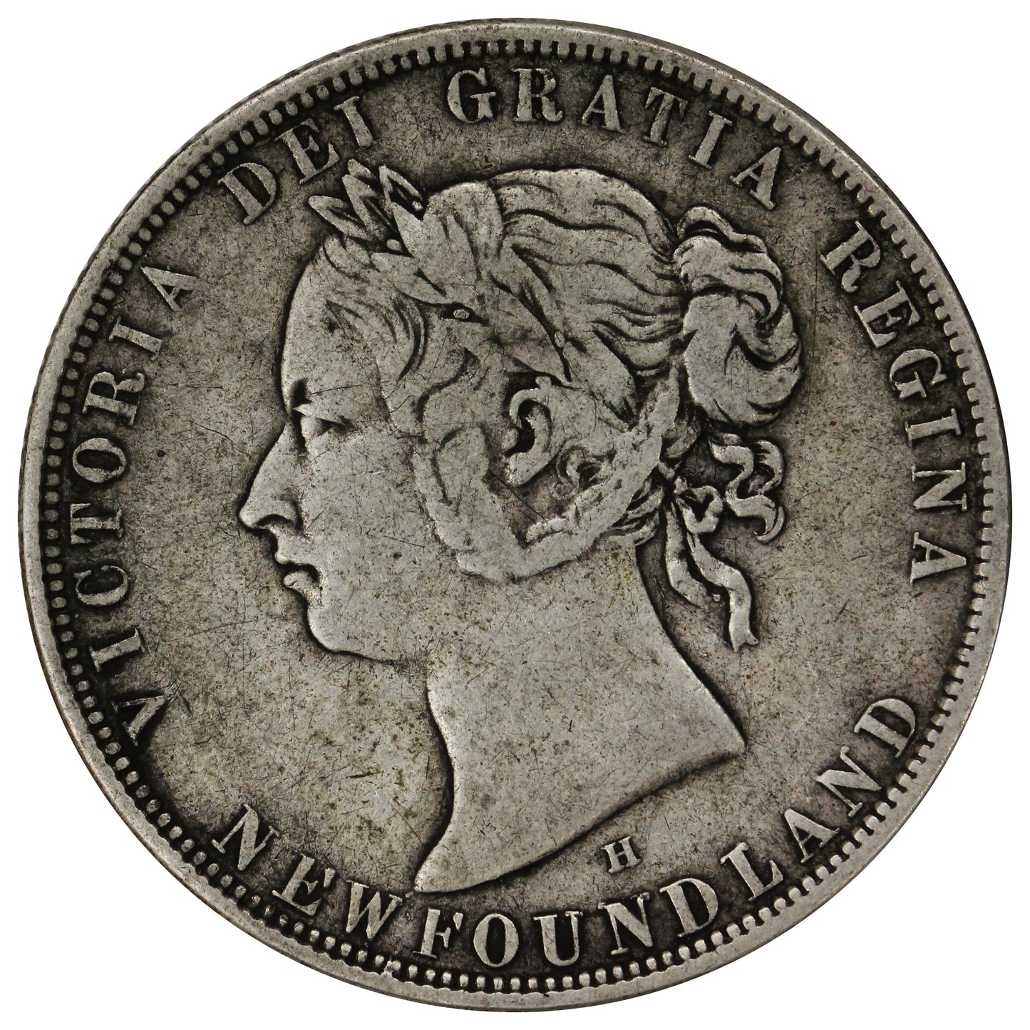1876H Newfoundland 50-cents F-VF (F15) $