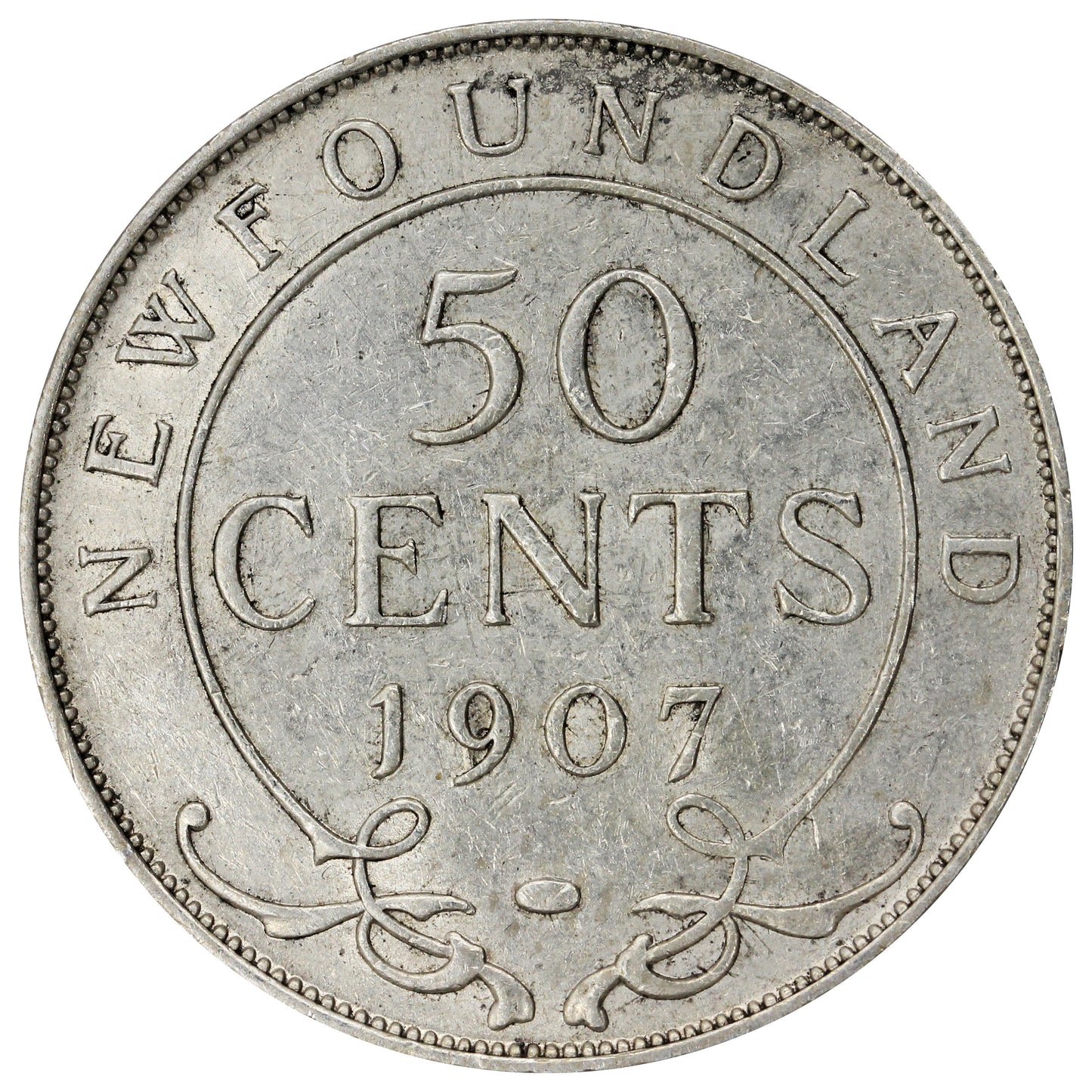 1907 Newfoundland 50-cents VF-EF (VF30)