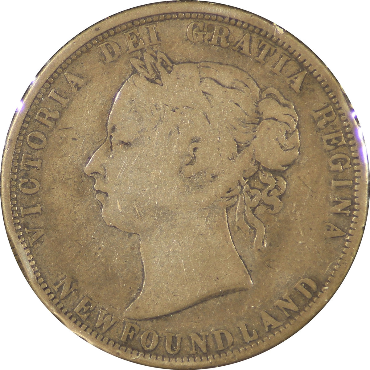 1870 Newfoundland 50-cents About Good (AG3)