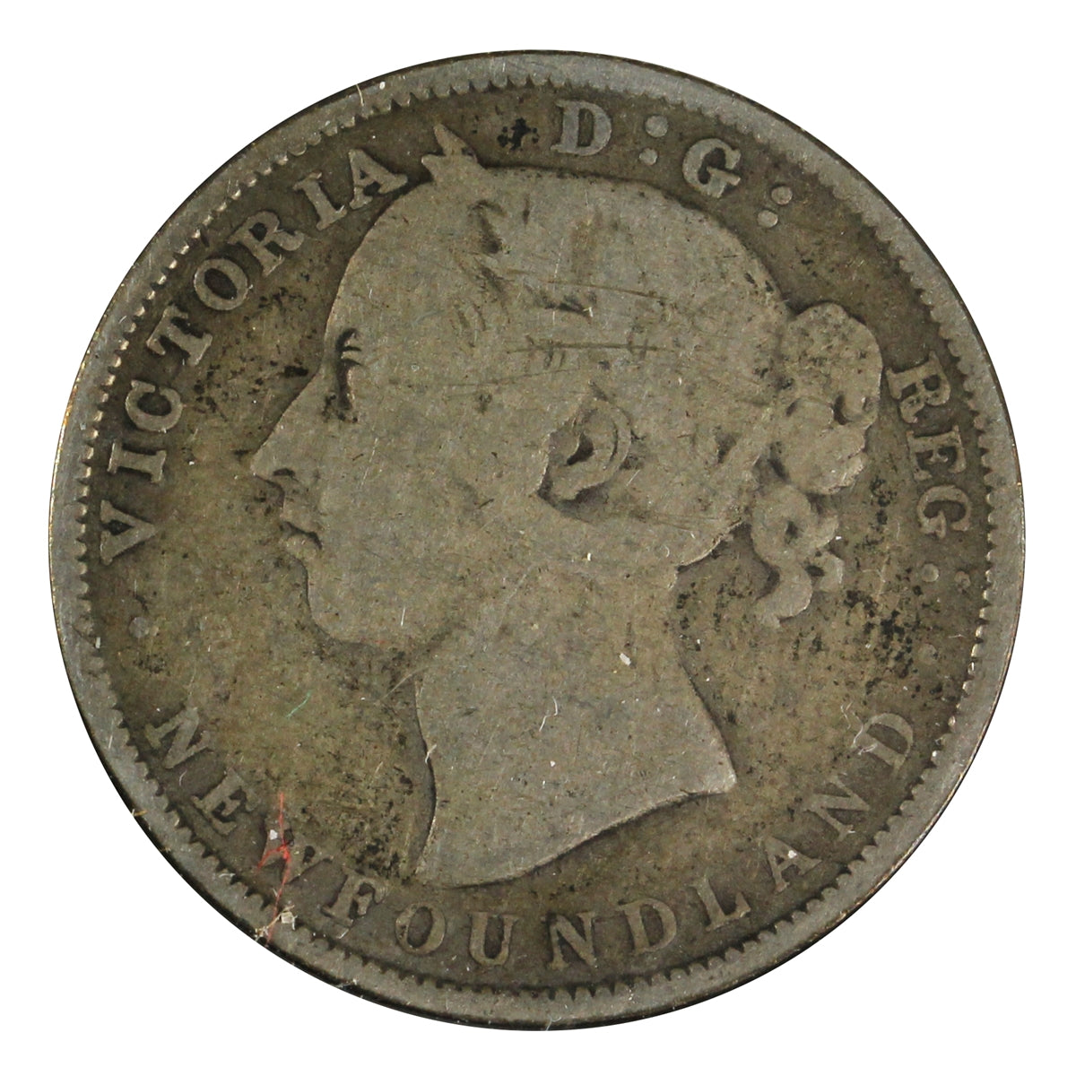 1896 Large 96 Newfoundland 20-cents About Good (AG3)