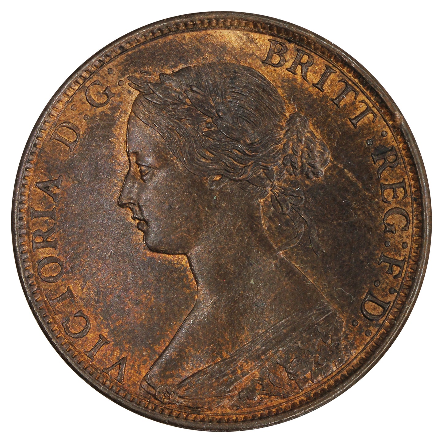 1864 Tall 6 New Brunswick 1-cent UNC+ (MS62) $