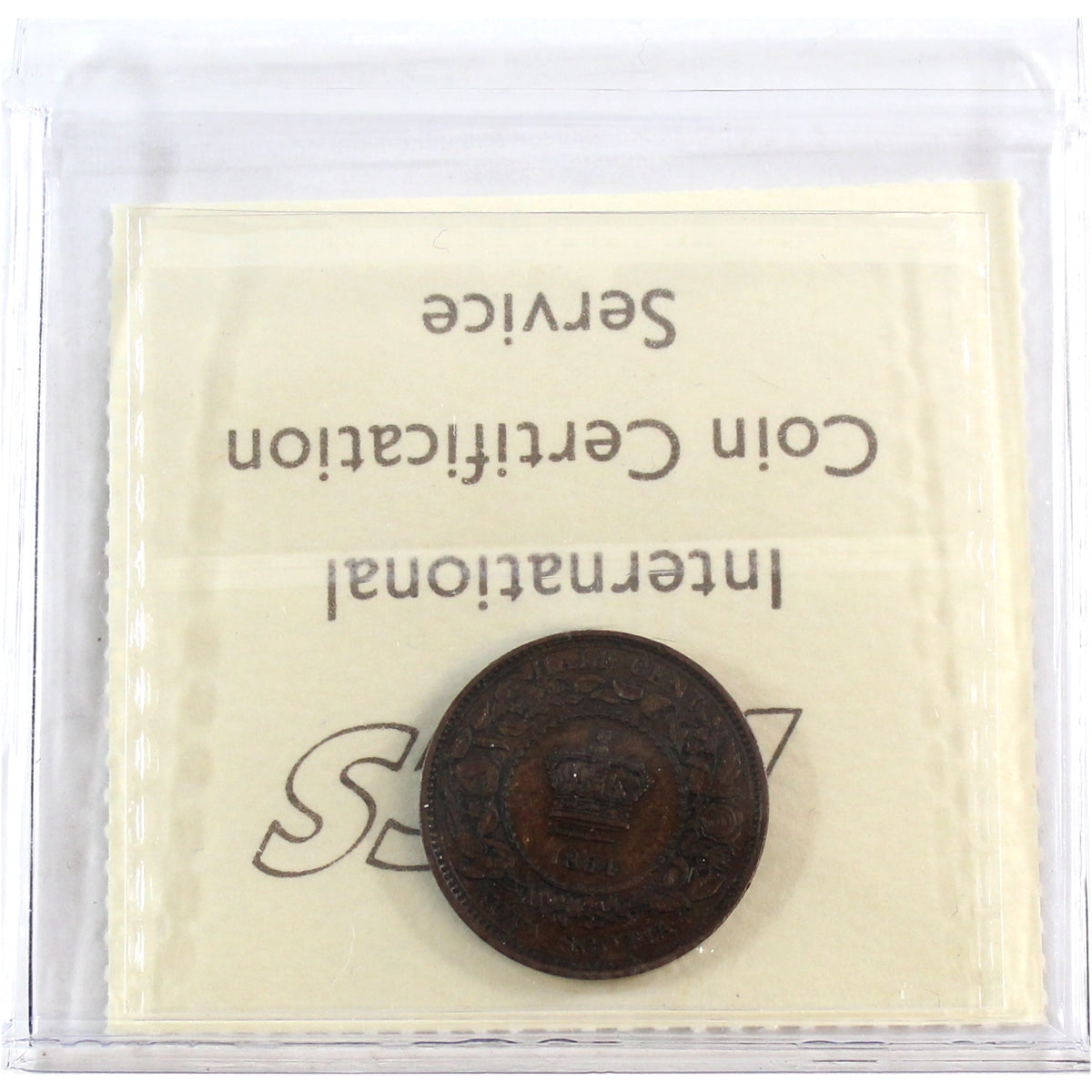 1864 Nova Scotia 1/2 Cent ICCS Certified AU50