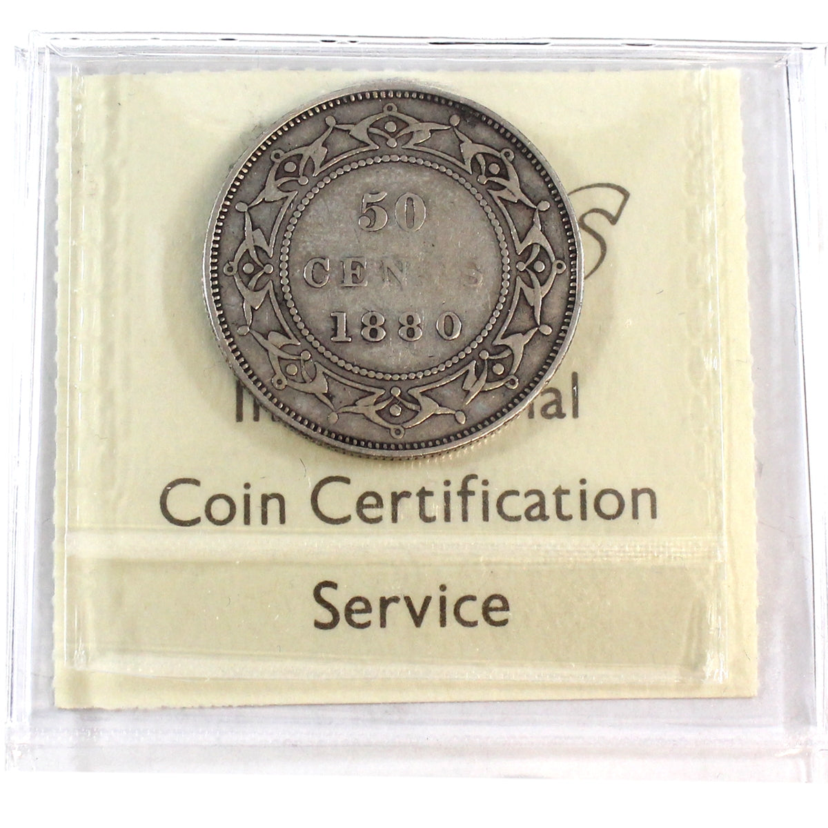 1880 Newfoundland 50-cents ICCS Certified F15