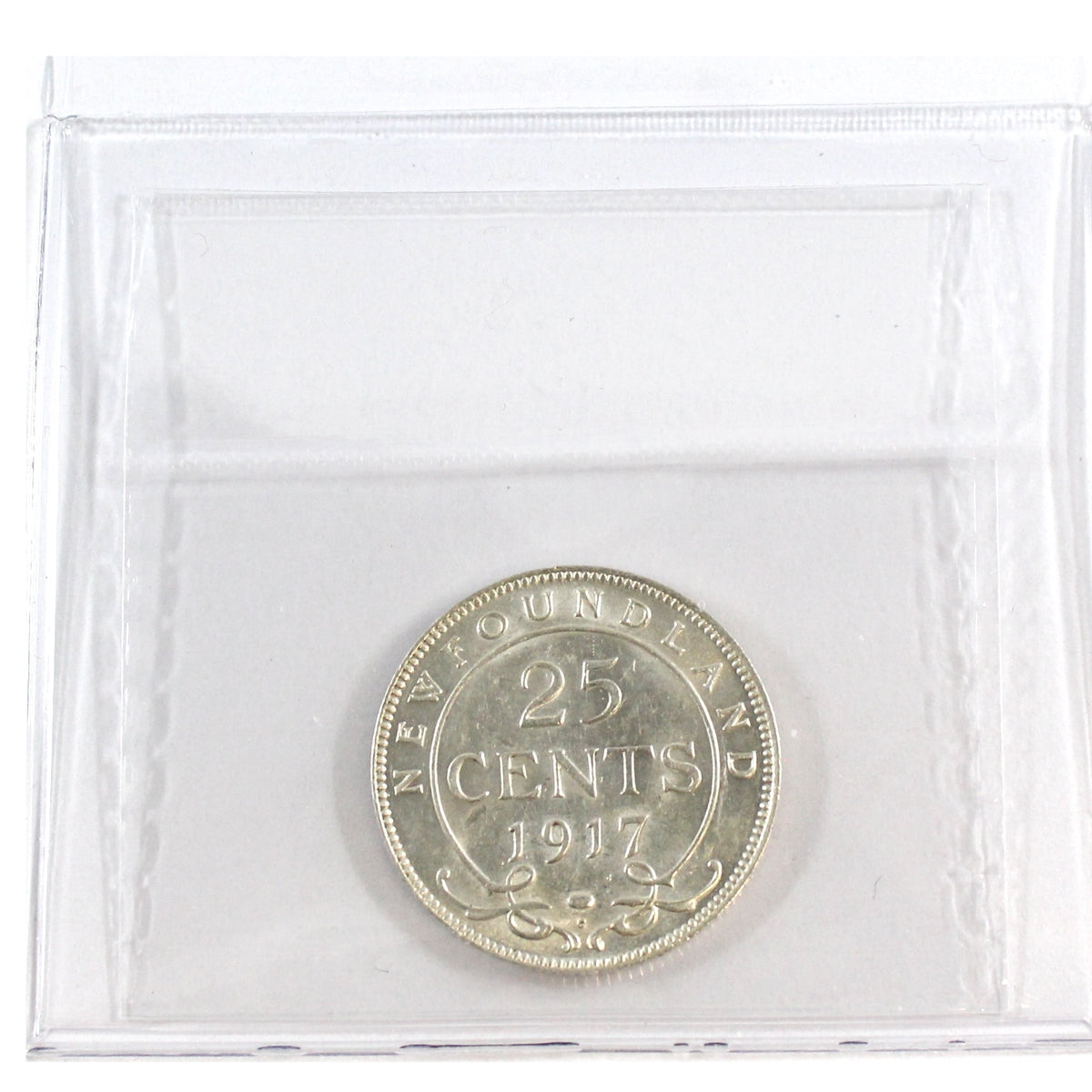 1917C Newfoundland 25-cents ICCS Certified AU50