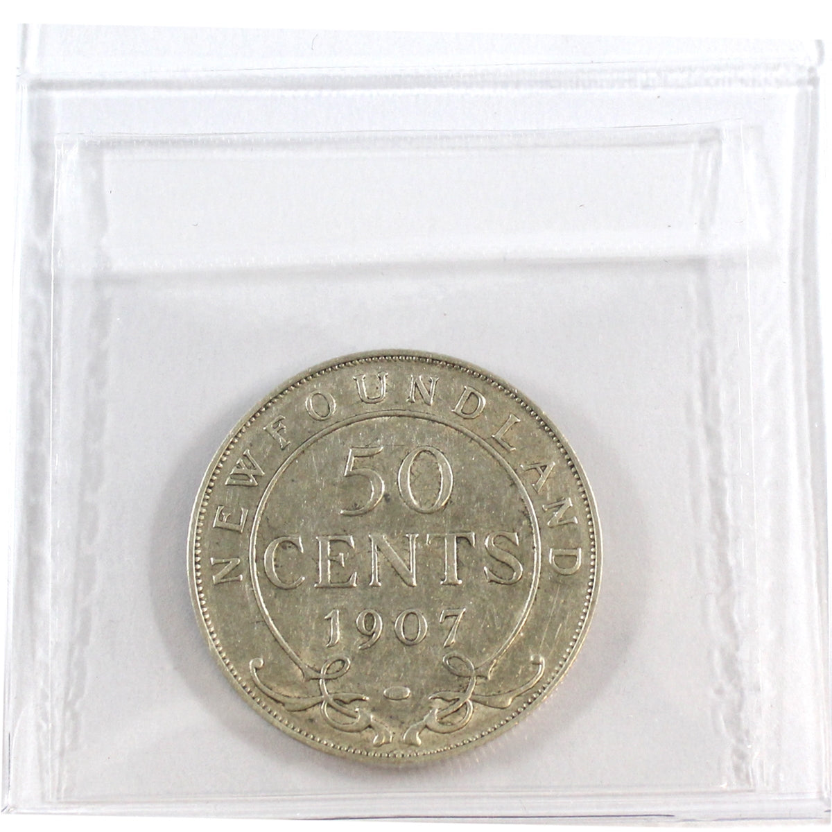 1907 Newfoundland 50-cents ICCS Certified EF40