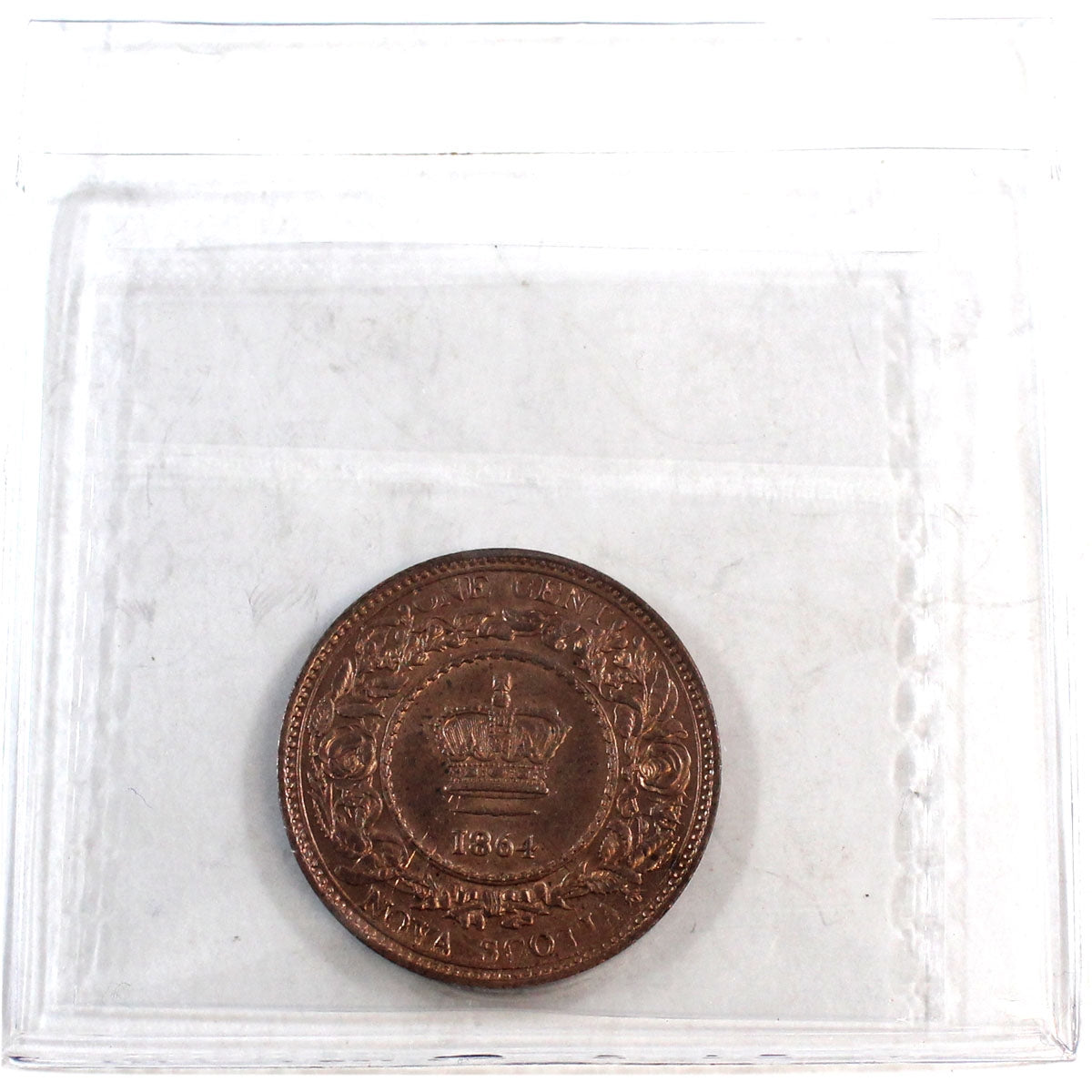 1864 Nova Scotia 1-cent ICCS Certified AU55