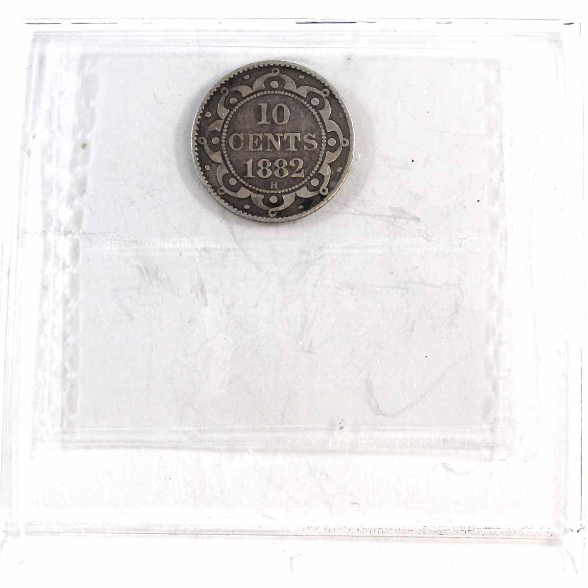 1882H Newfoundland 10-cents ICCS Certified F12