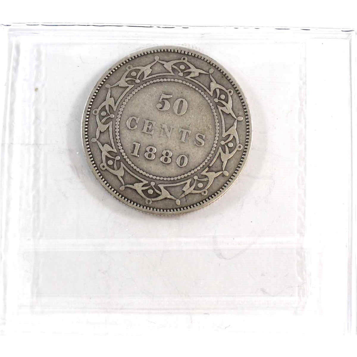 1880 Newfoundland 50-cents ICCS Certified F12