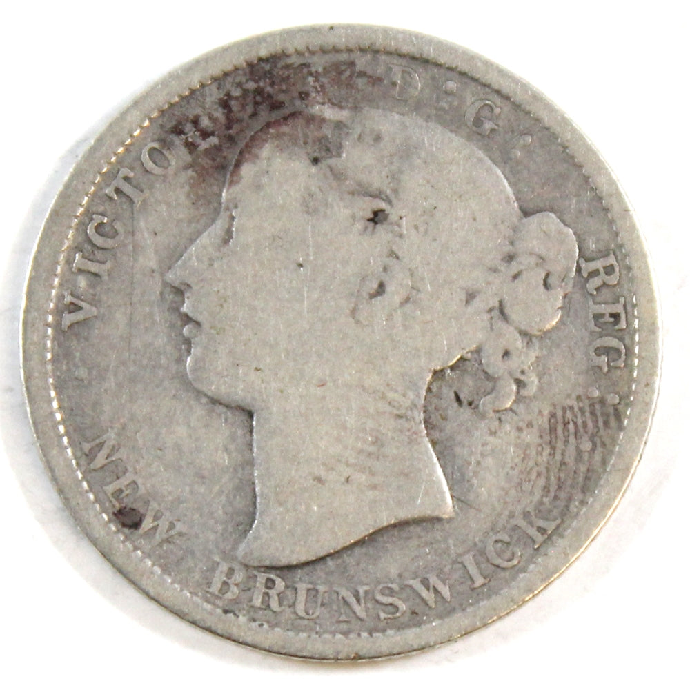1862 New Brunswick 20-cents About Good (AG3)