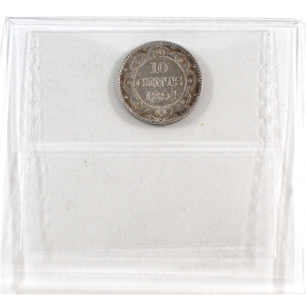 1894 Obv. 3 Newfoundland 10-cent ICCS Certified VF30