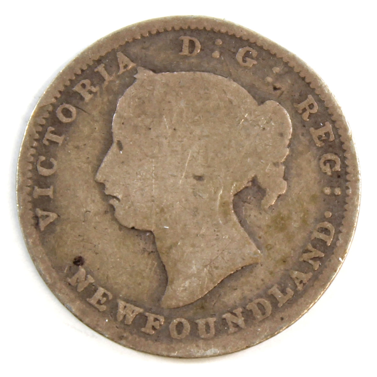 1890 Newfoundland 5-cents About Good (AG3)
