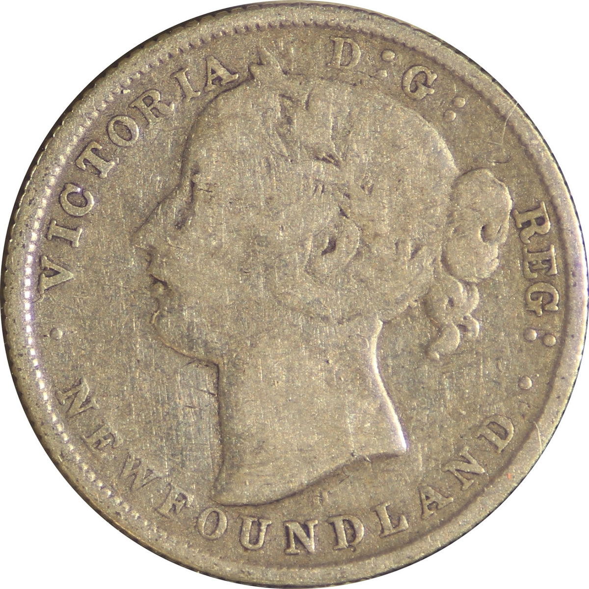 1872H Newfoundland 20-cents G-VG (G6)