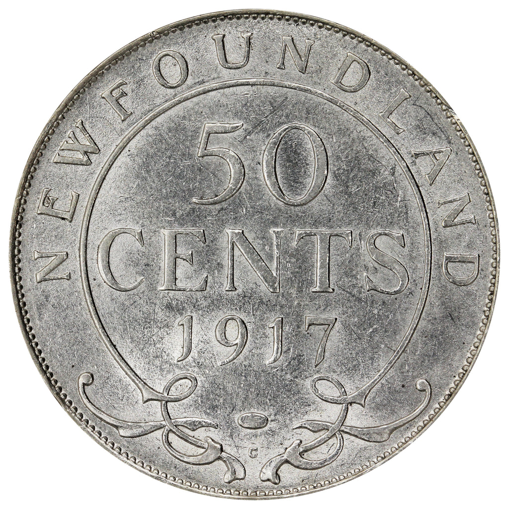 1917C Newfoundland 50-cents Extra Fine (EF40)