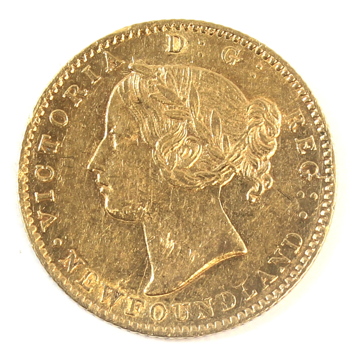 1865 Newfoundland $2.00 Gold EF-AU (EF45)