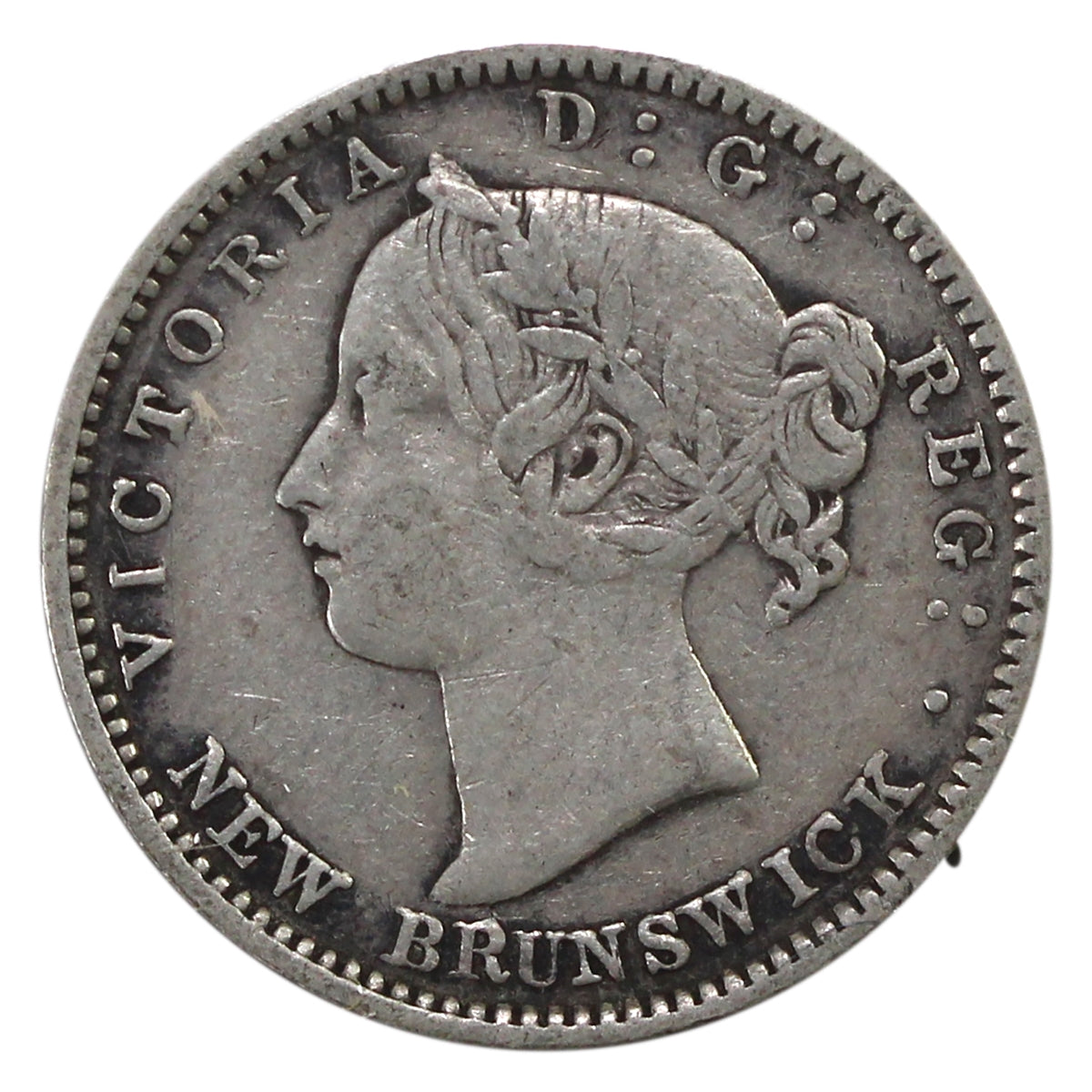 1864 New Brunswick 10-cents F-VF (F15) $