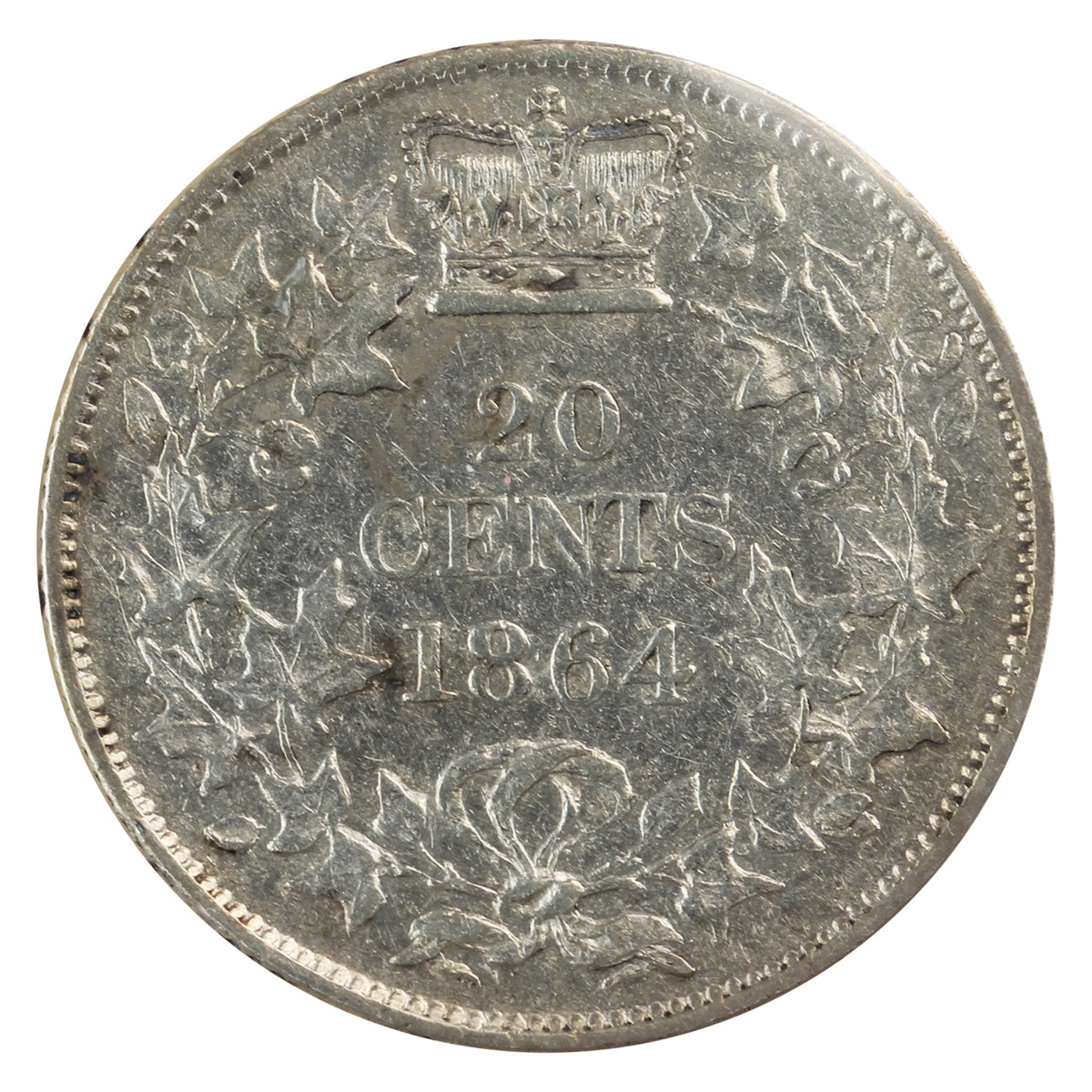 1864 New Brunswick 20-cents ICCS Certified EF40