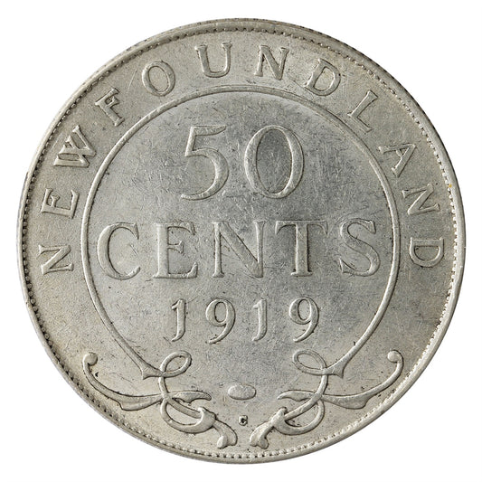 1919C Newfoundland 50-cents Extra Fine (EF40)