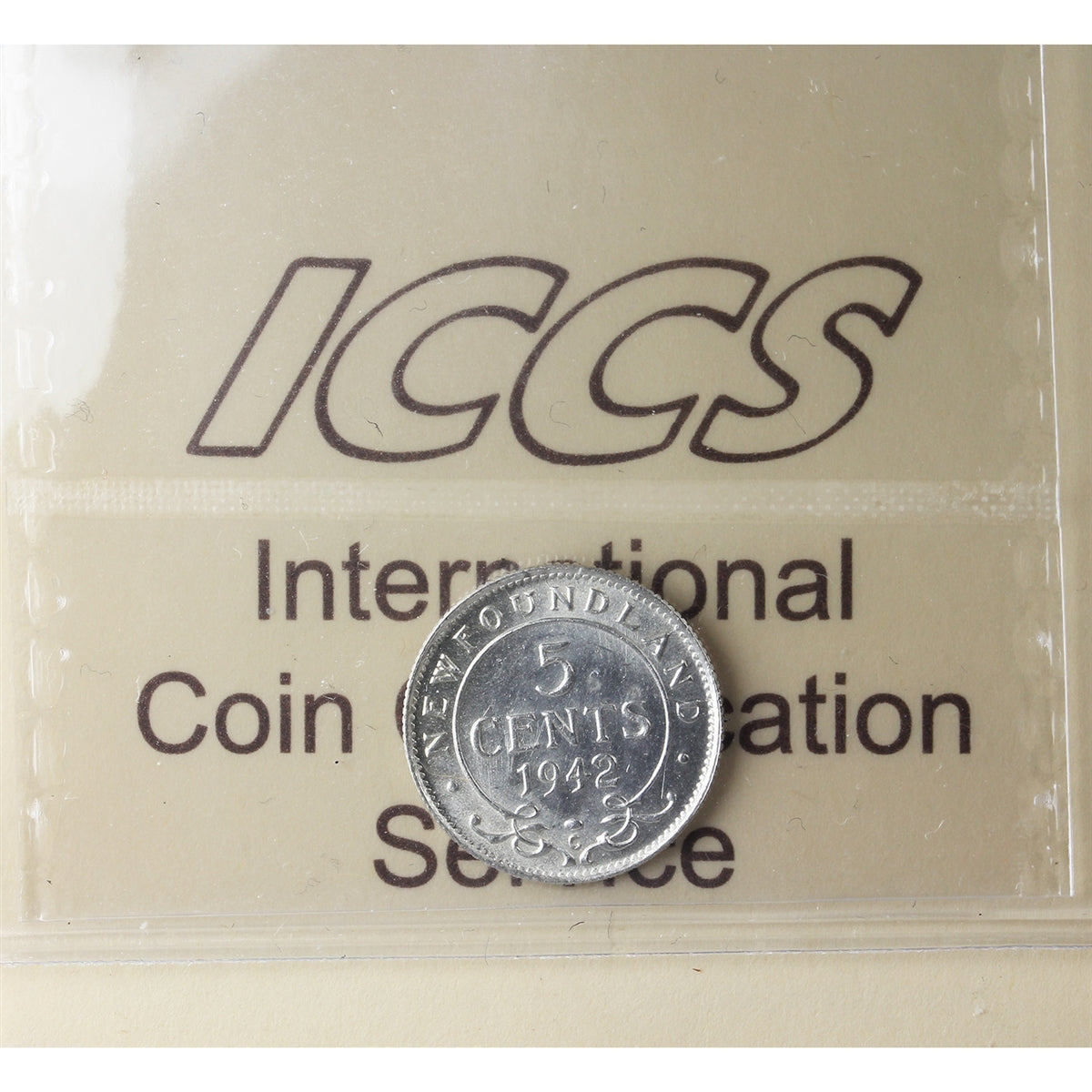1942C Newfoundland 5-cents ICCS Certified MS64