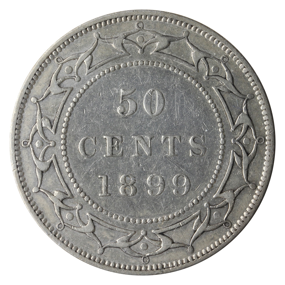 1899 Wide 9's Newfoundland 50-cents ICCS Certified VF30