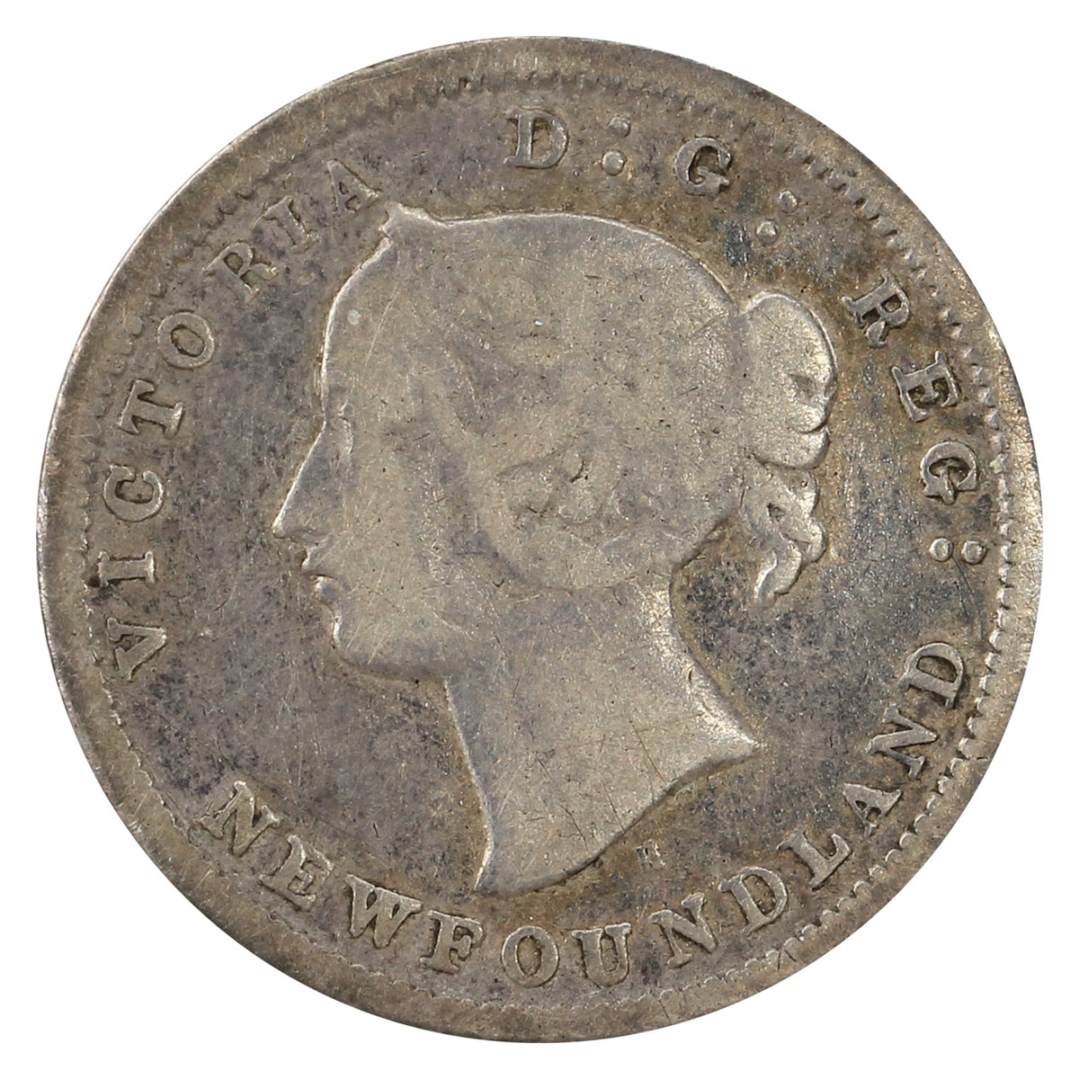 1872H Newfoundland 5-cents VG-F (VG10) $