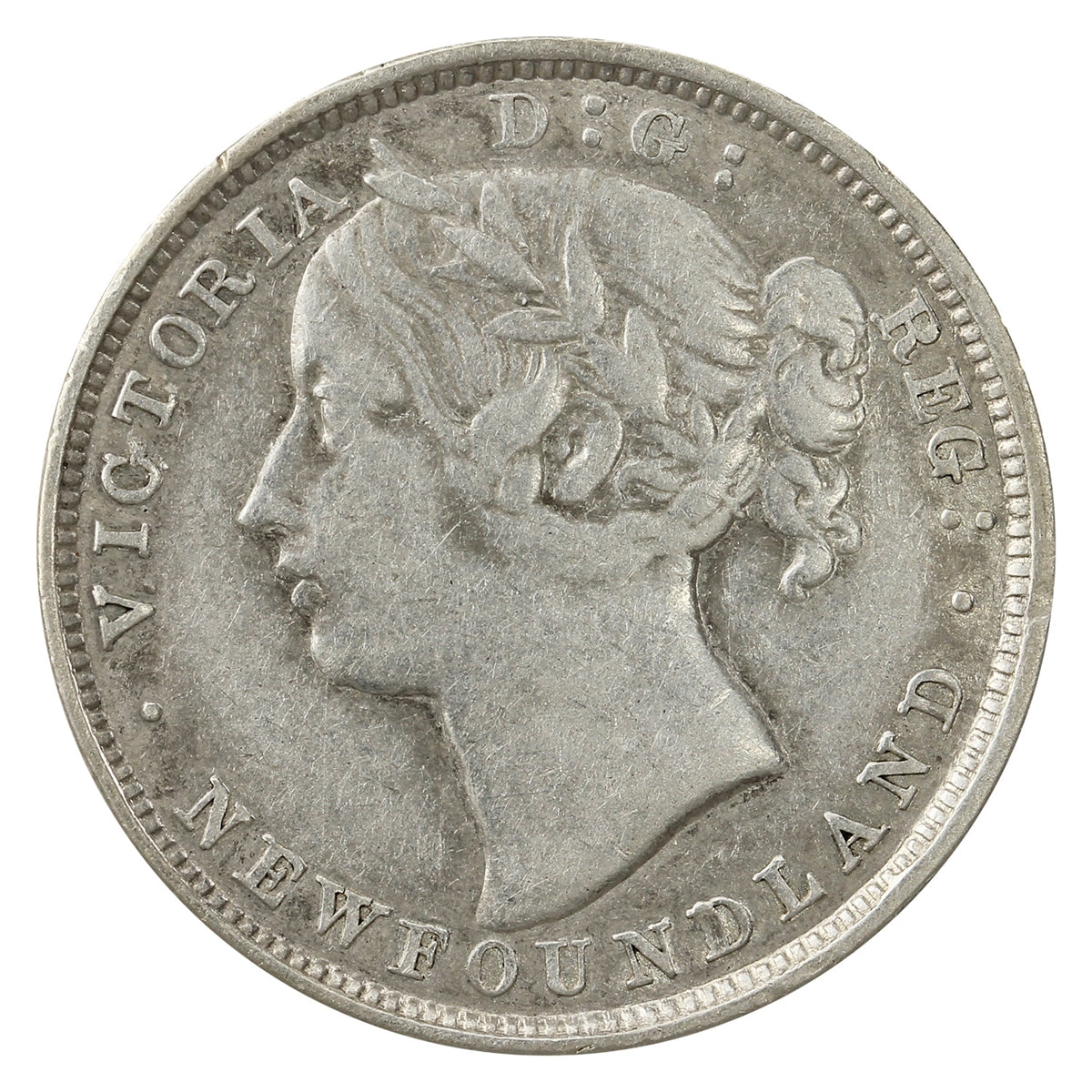 1873 Newfoundland 20-cents Very Fine (VF20) $