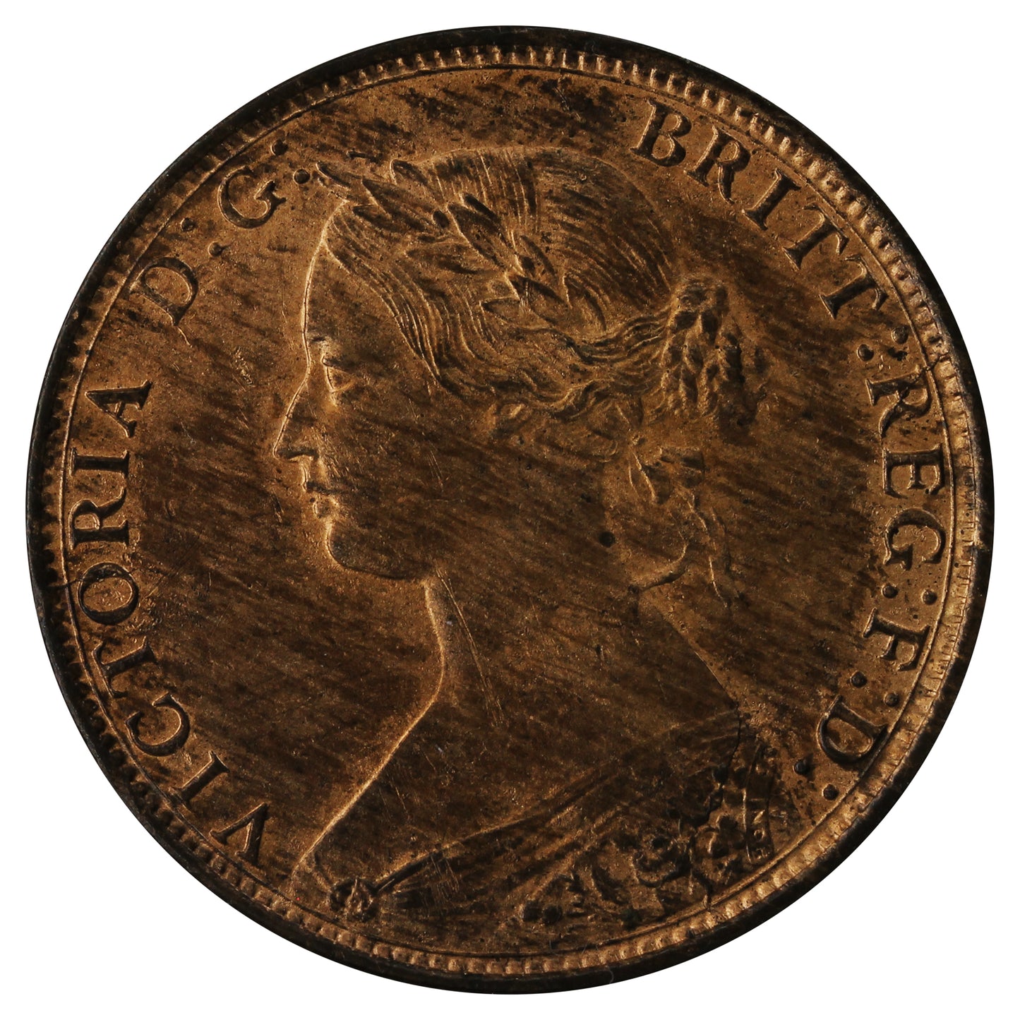1861 Large Bud Nova Scotia 1-cent UNC+ (MS62) Red & Brown $