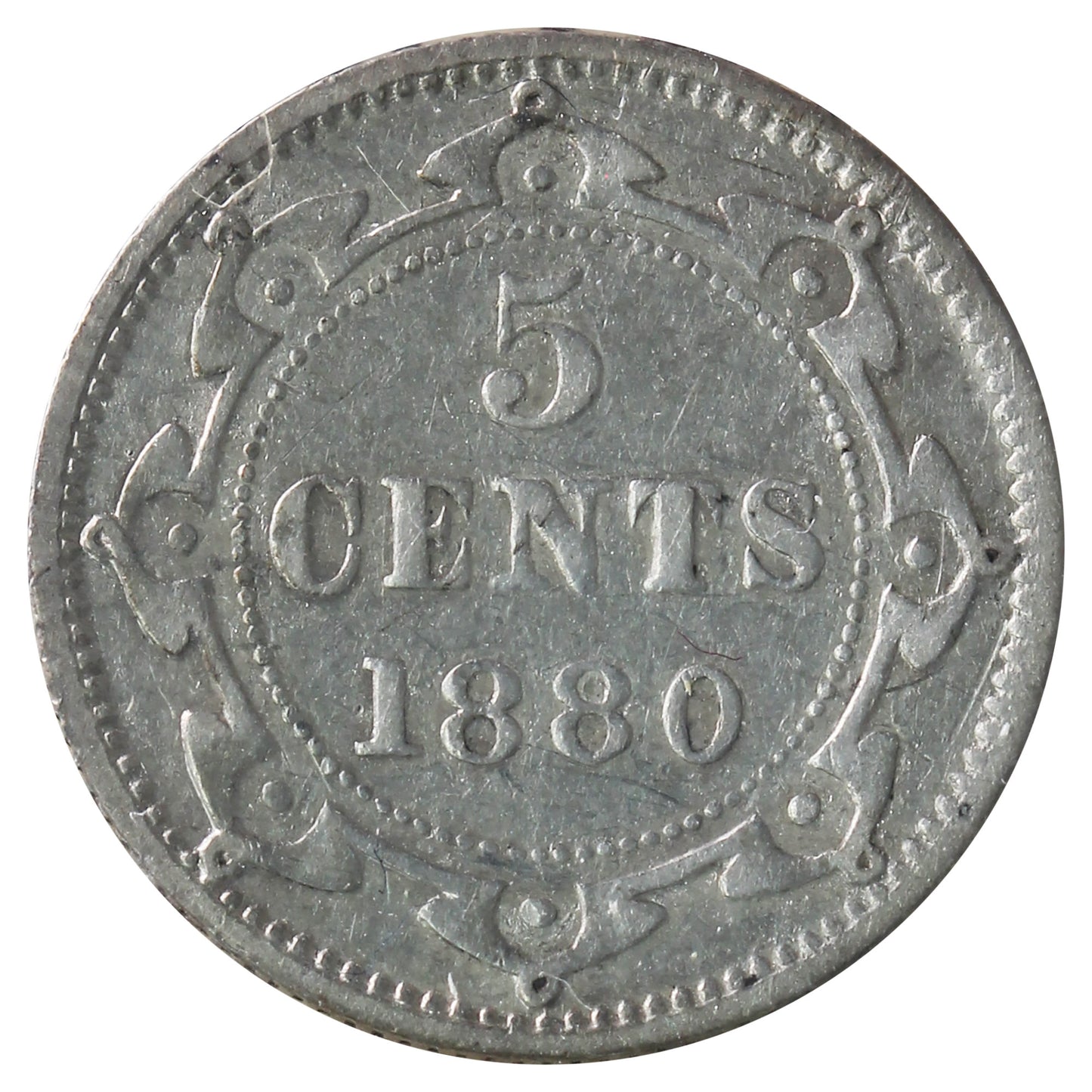 1880 Newfoundland 5-cents ICCS Certified F15