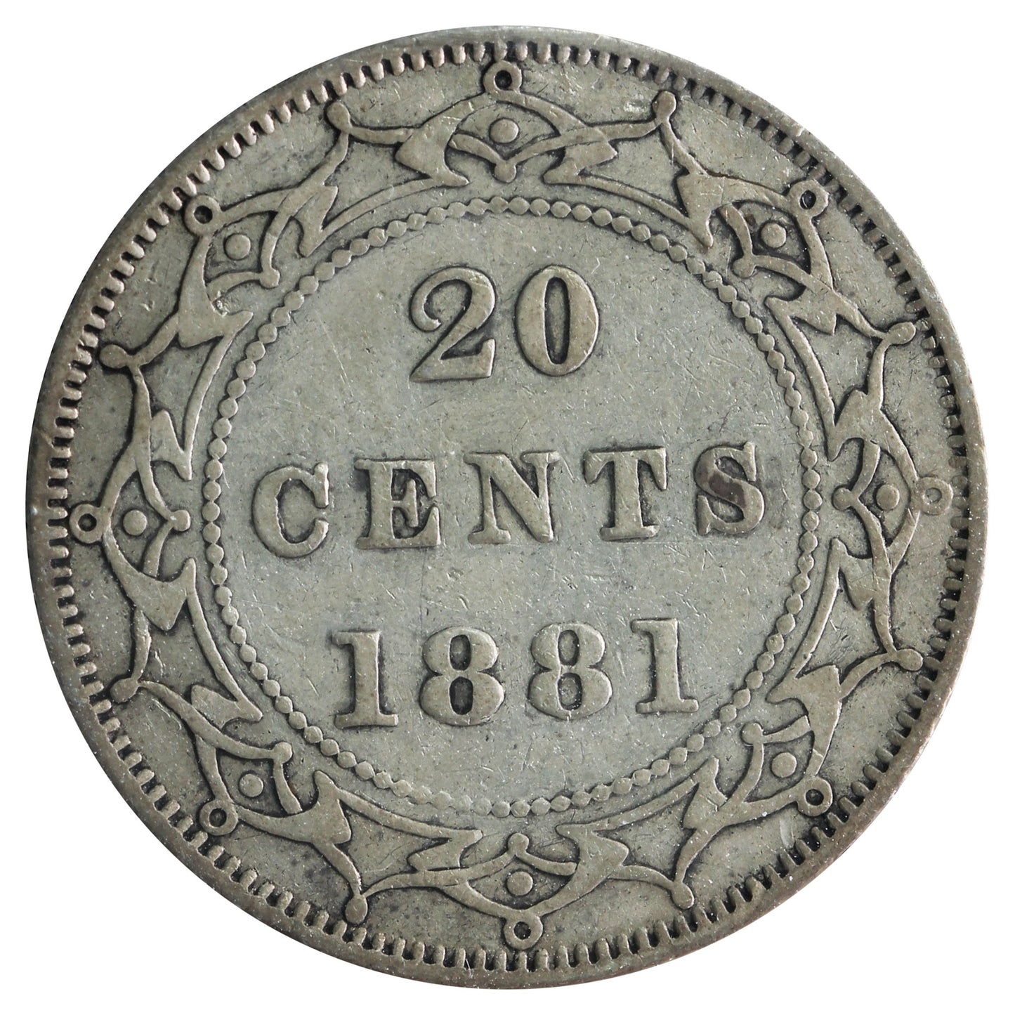 1881 Newfoundland 20-cents ICCS Certified VF30
