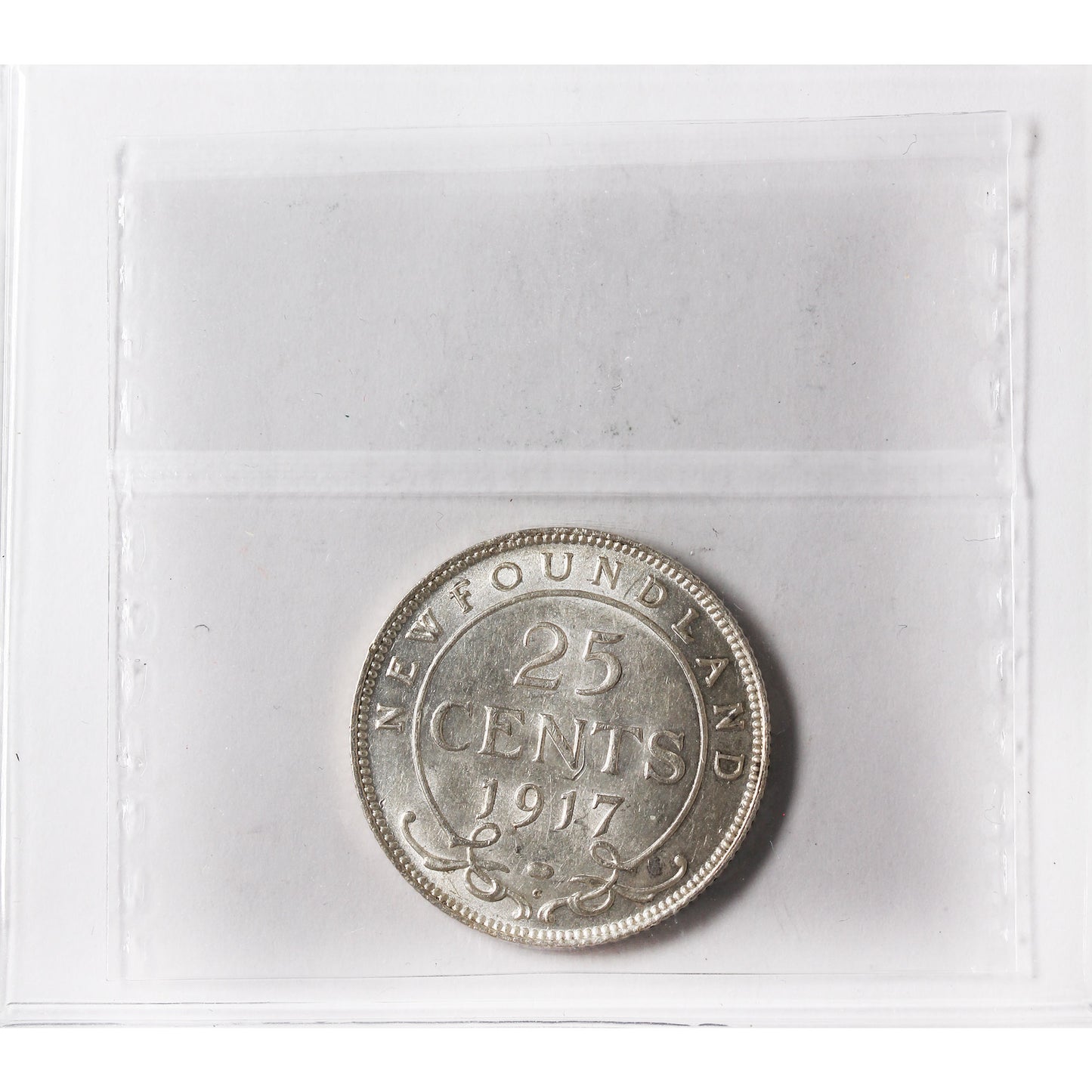 1917C Newfoundland 25-cents ICCS Certified EF-45