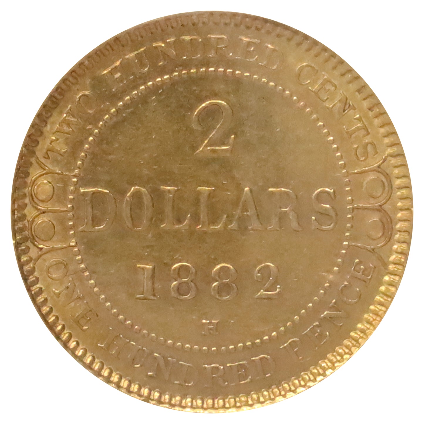 1882H Newfoundland $2 Gold ICCS Certified EF45