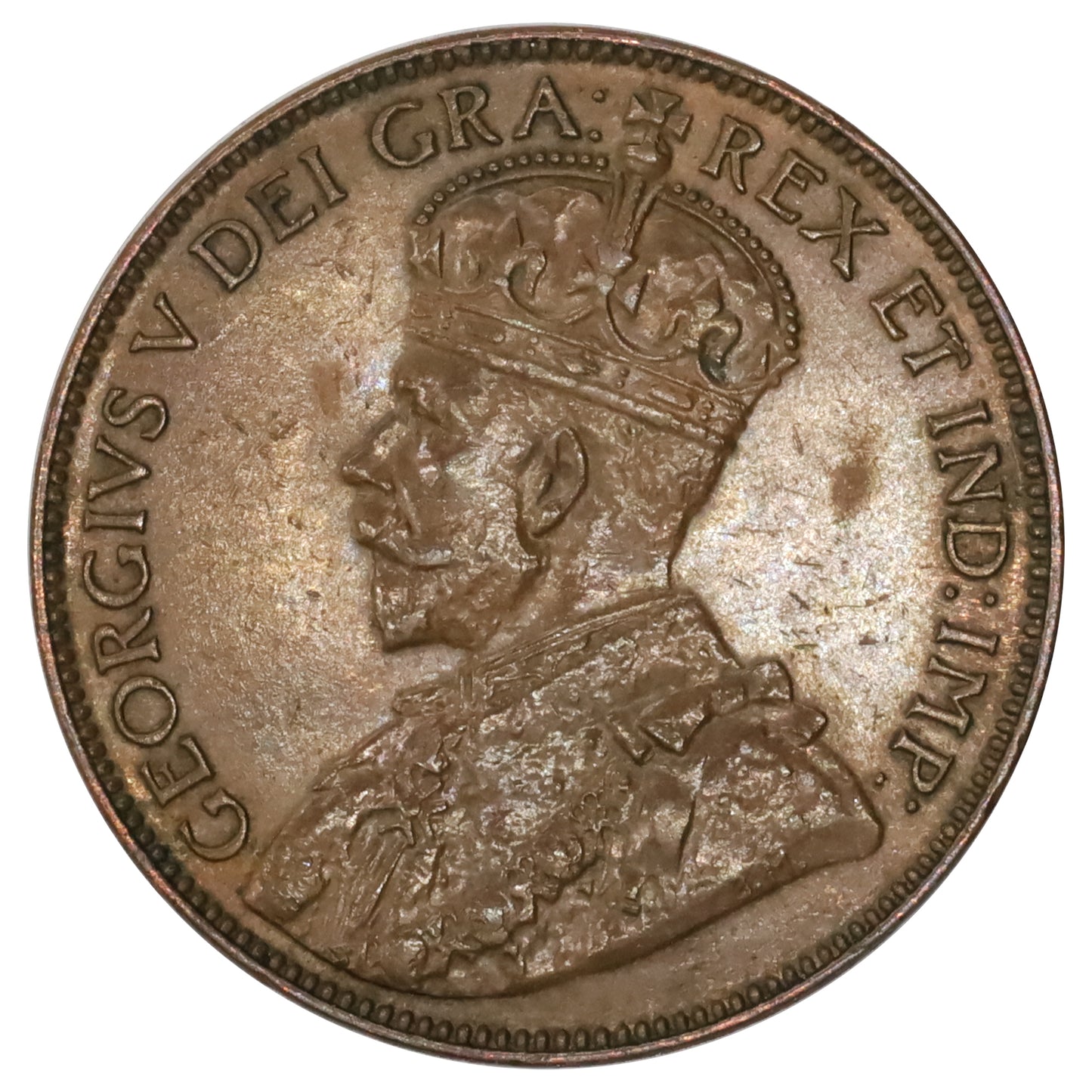 1929 Newfoundland 1-cent Almost Uncirculated (AU50)