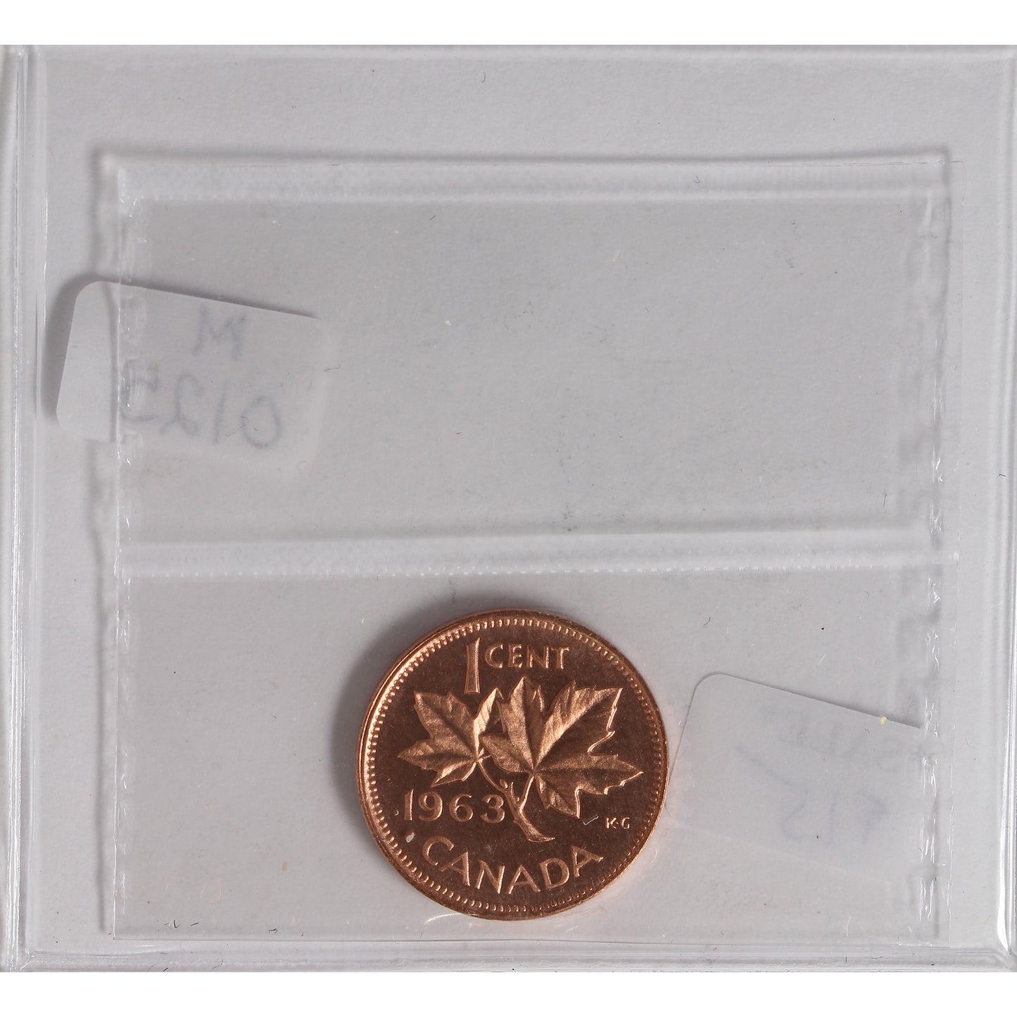 1963 Canada 1-Cent ICCS Certified PL64 UHC Red